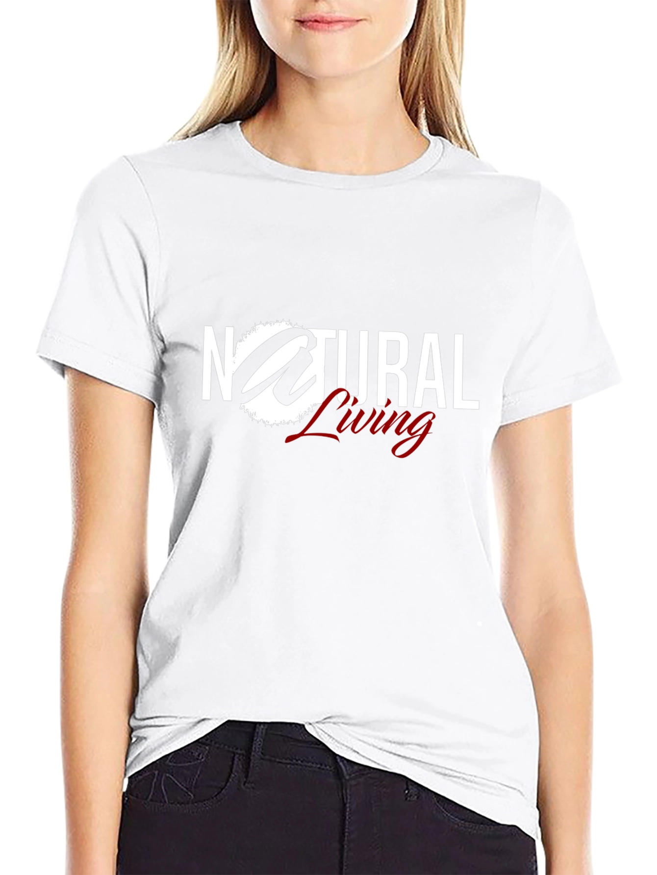 Natural Living Black T-Shirt Graphic Tee