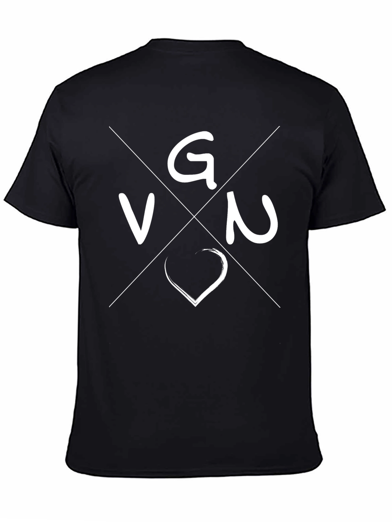 VG&N Heart Graphic Black T-Shirt
