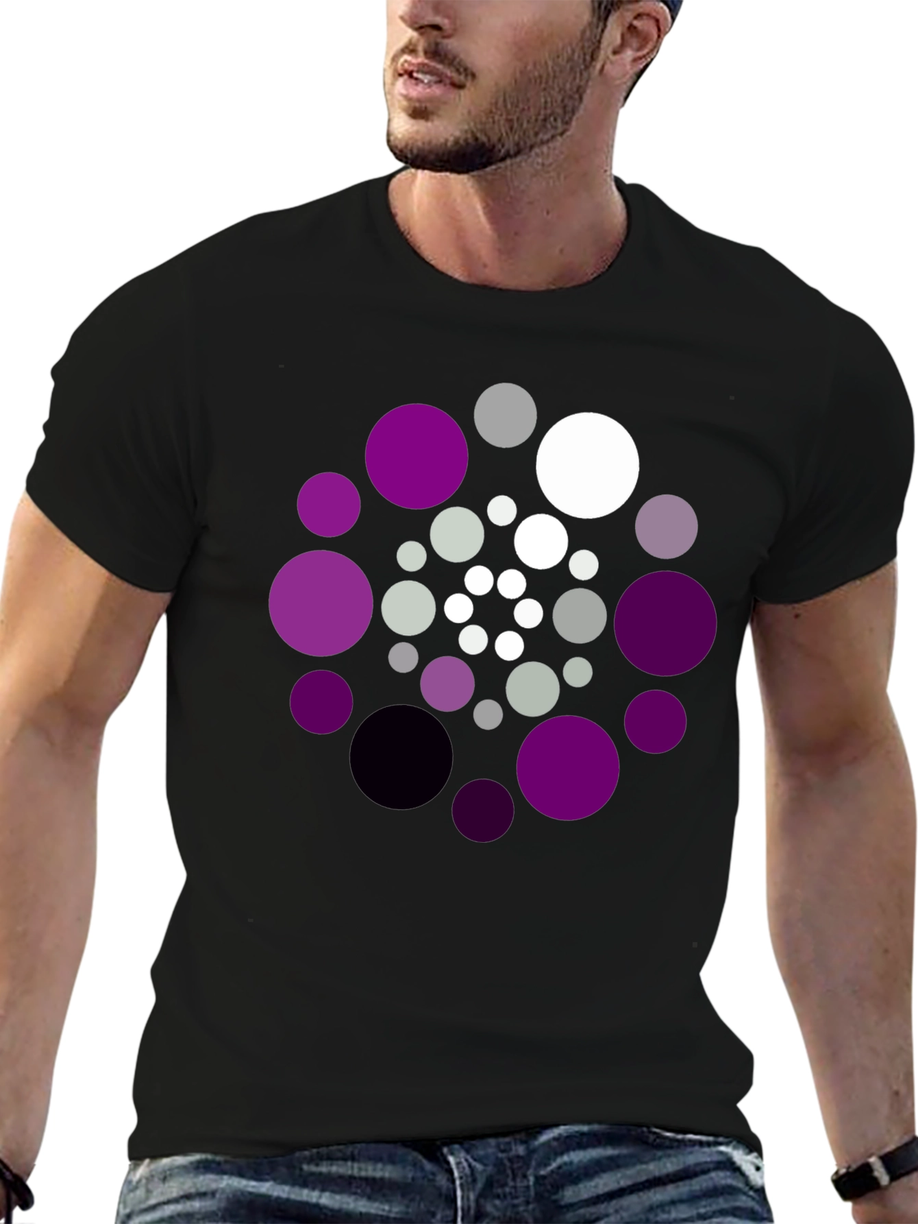Abstract Circle Pattern T-Shirt - Unique Design Tee