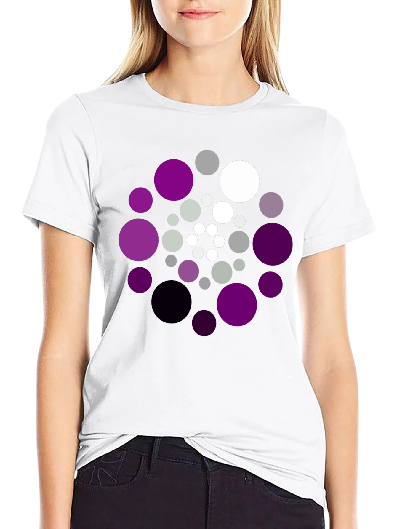 Abstract Circle Pattern T-Shirt - Unique Design Tee