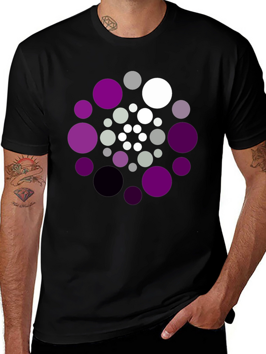 Abstract Circle Pattern T-Shirt - Unique Design Tee