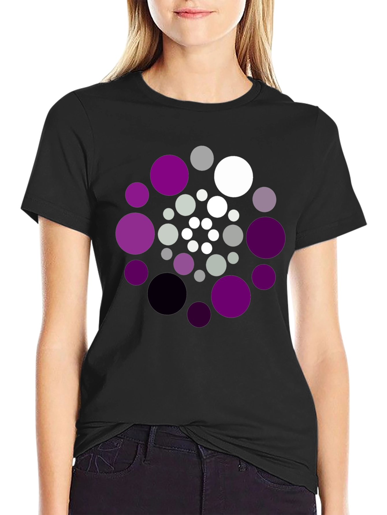 Abstract Circle Pattern T-Shirt - Unique Design Tee