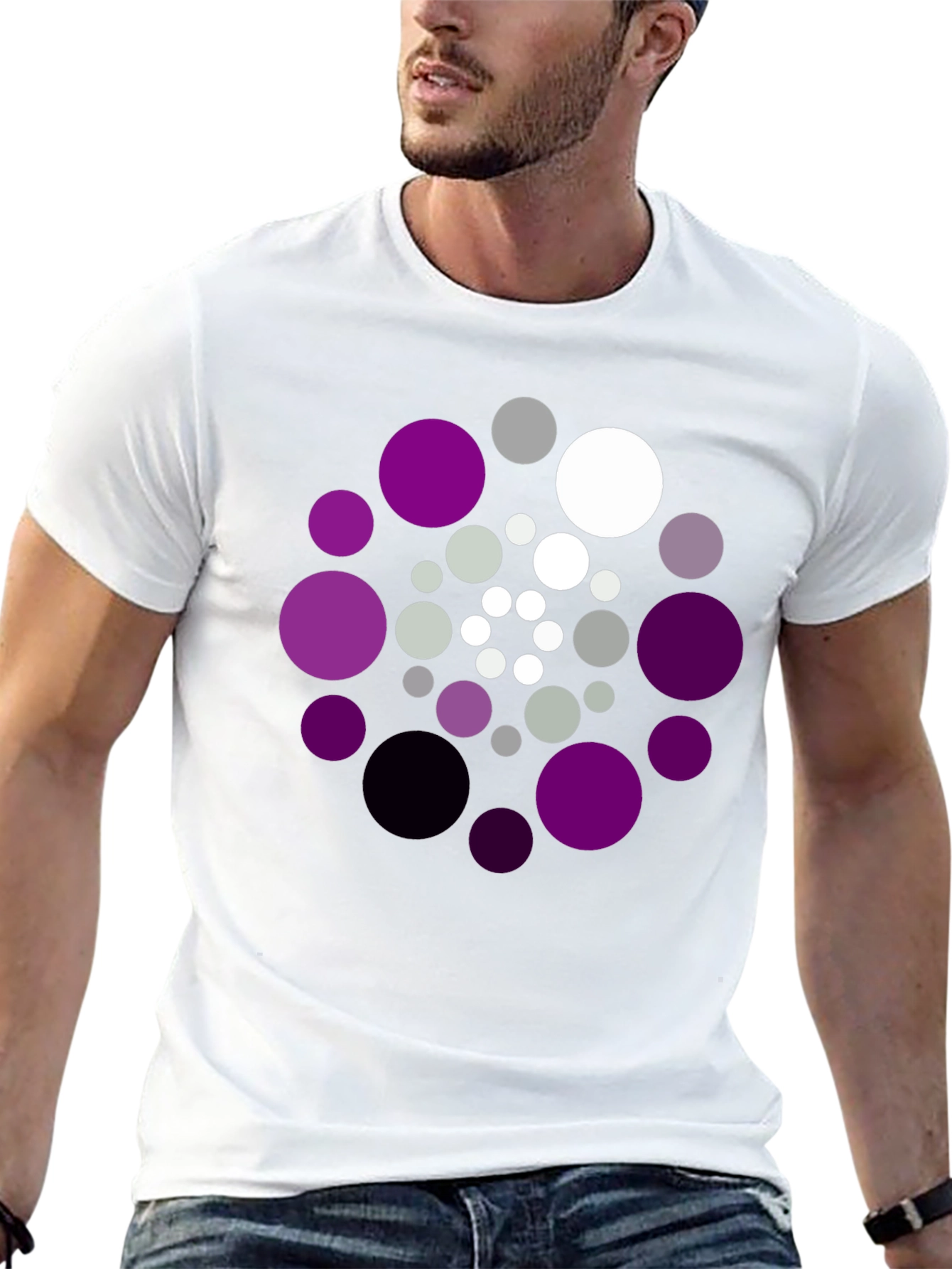 Abstract Circle Pattern T-Shirt - Unique Design Tee