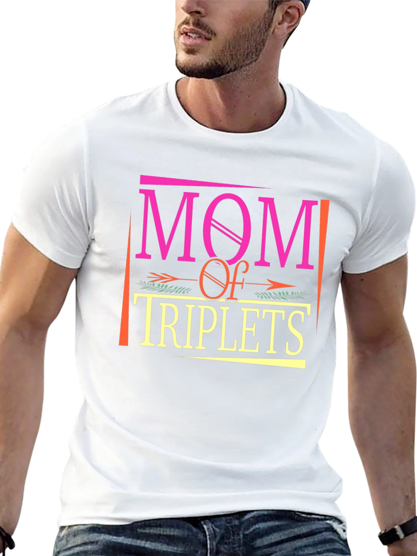 Mom of Triplets Graphic T-Shirt