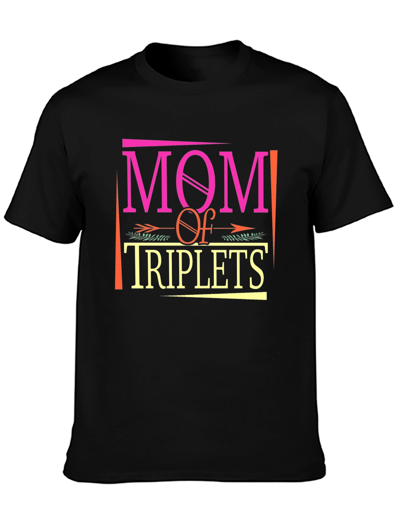 Mom of Triplets Graphic T-Shirt