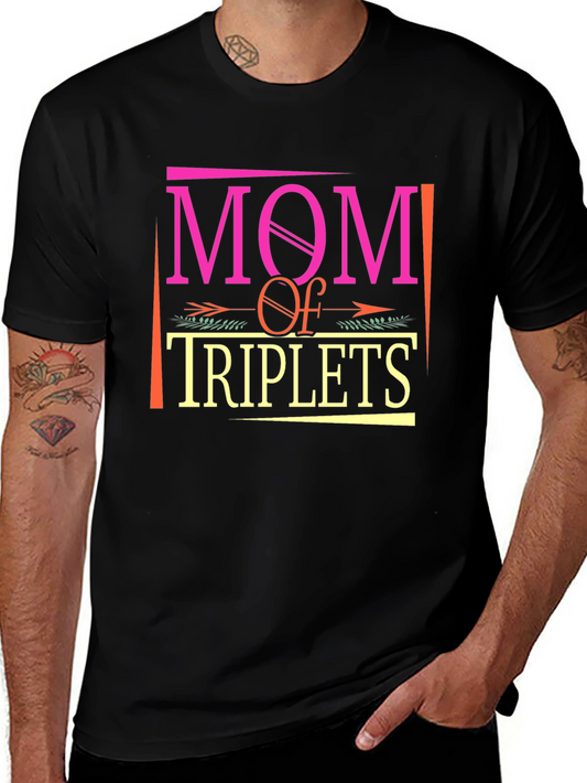 Mom of Triplets Graphic T-Shirt