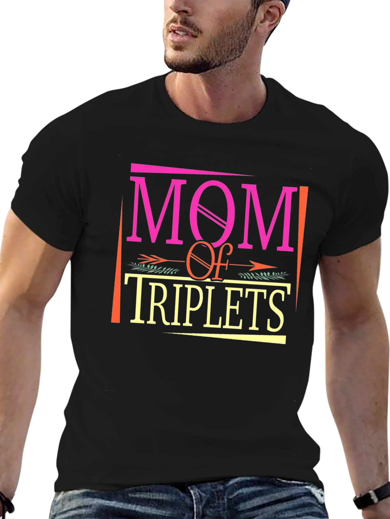 Mom of Triplets Graphic T-Shirt