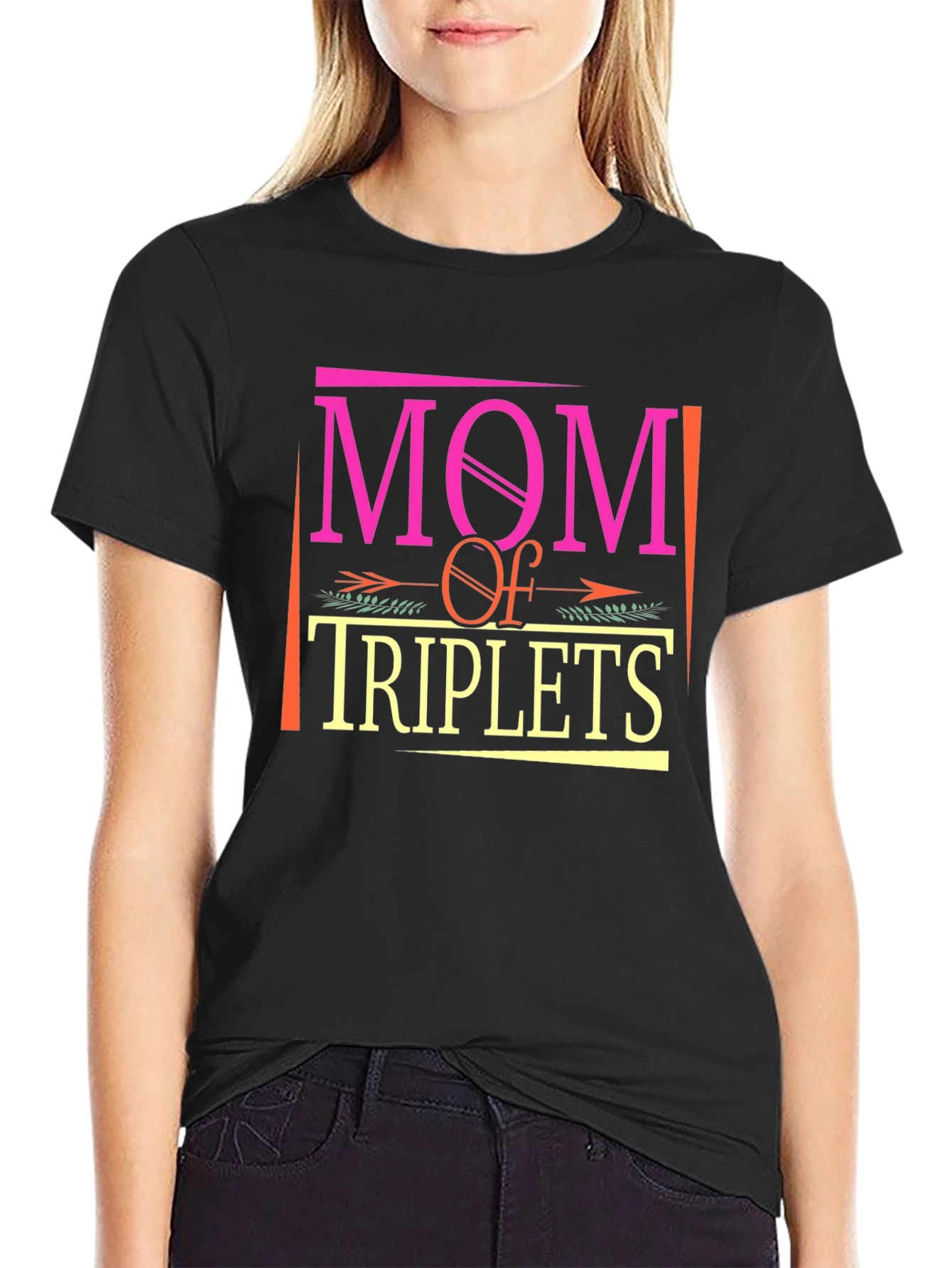 Mom of Triplets Graphic T-Shirt