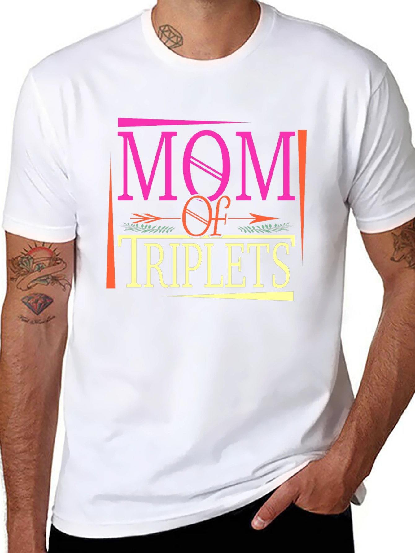 Mom of Triplets Graphic T-Shirt