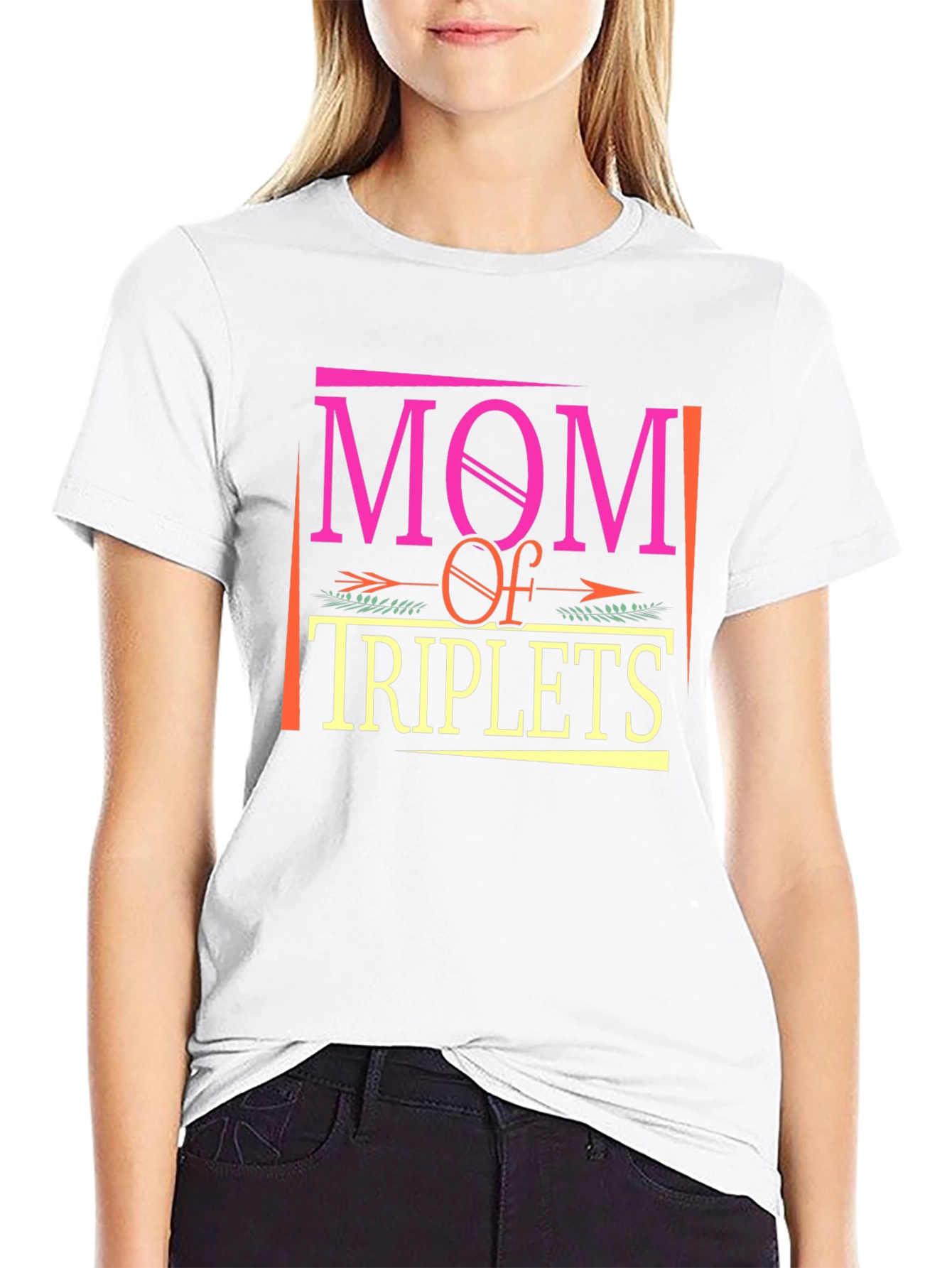 Mom of Triplets Graphic T-Shirt