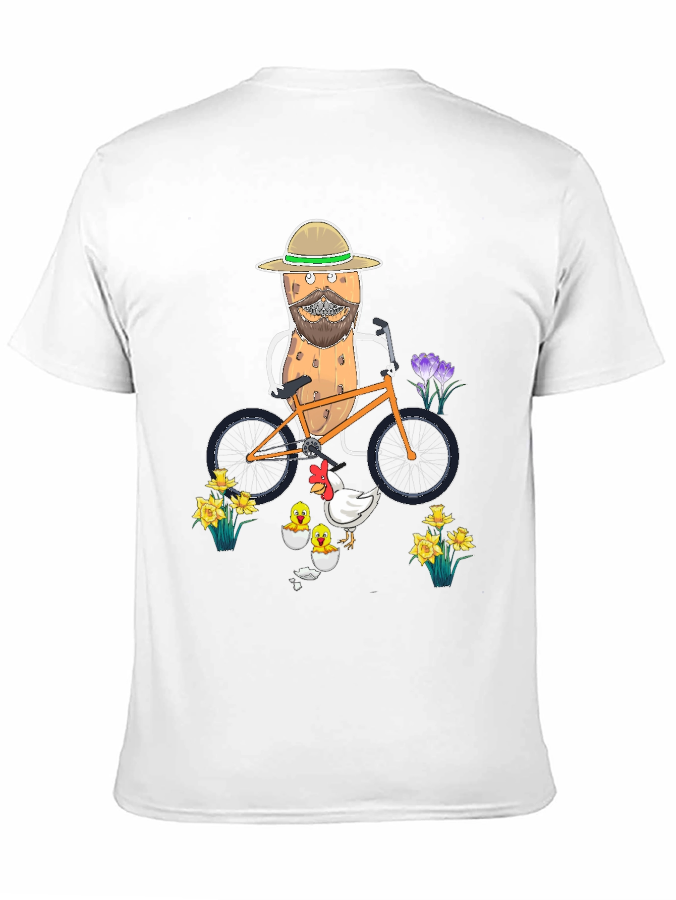 Novelty Potato & Chicken Graphic T-Shirt