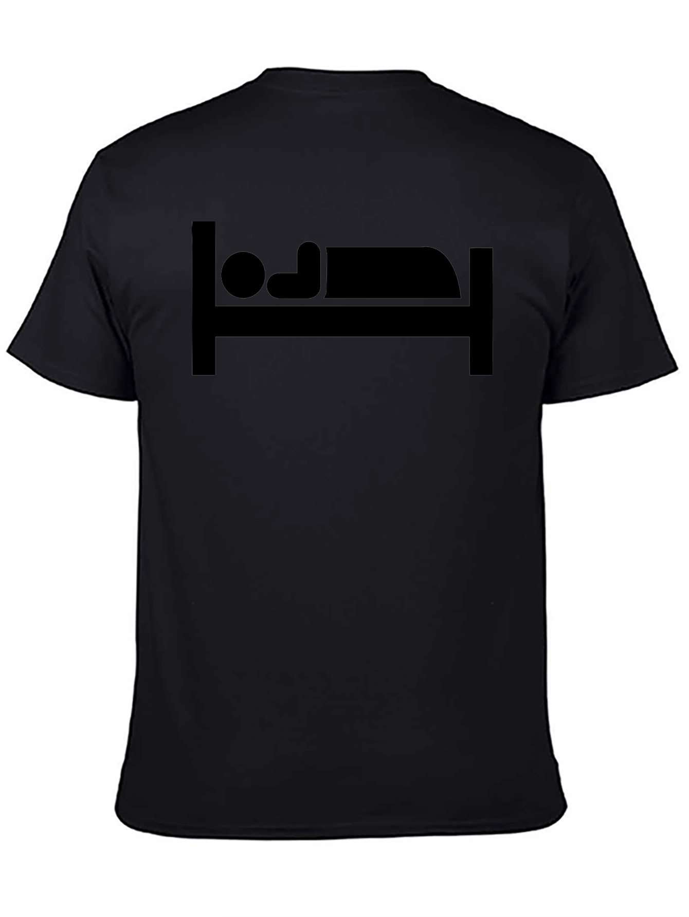 Sleep Icon Graphic Tee - Black Cotton Comfort