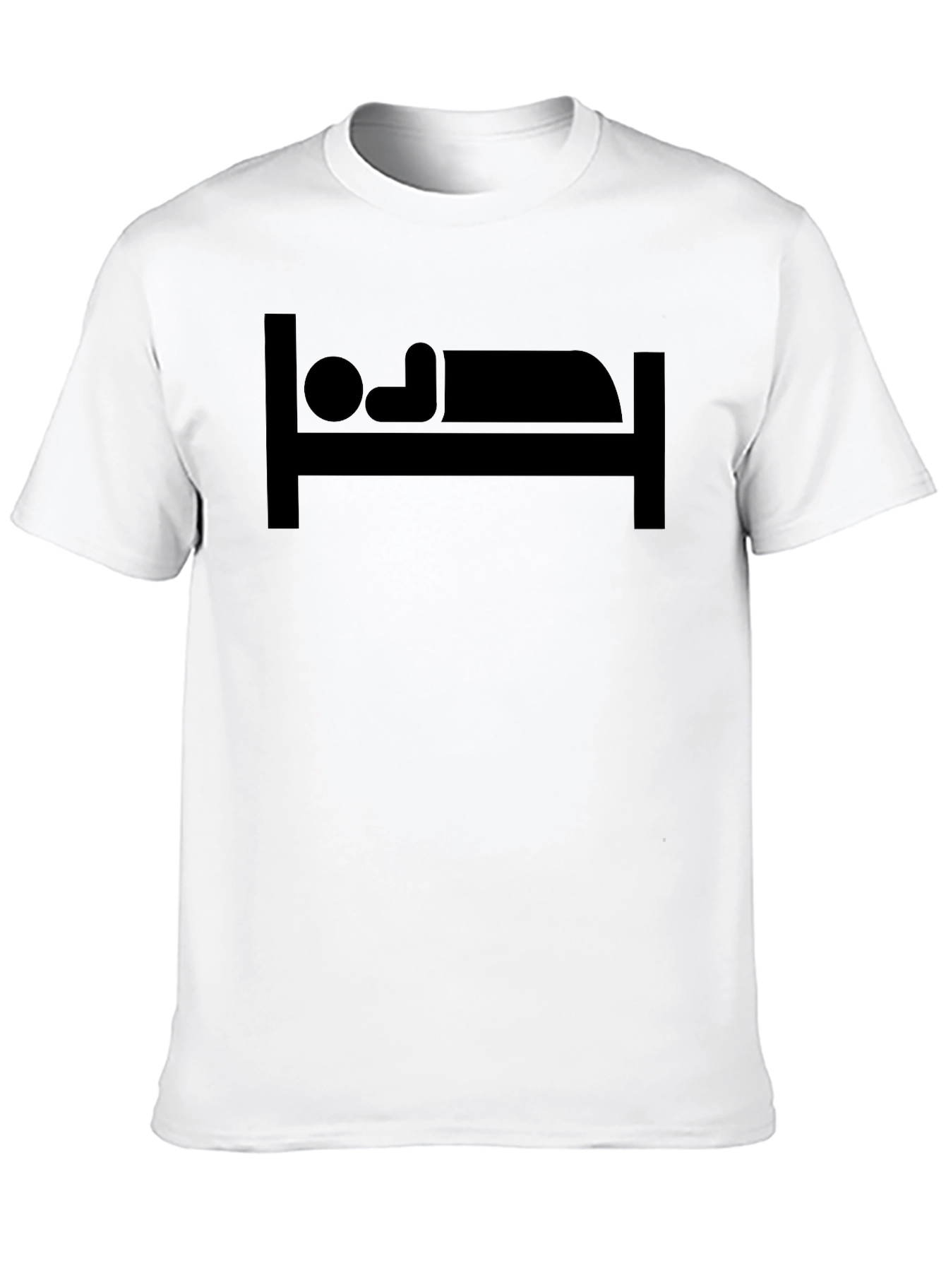 Sleep Icon Graphic Tee - Black Cotton Comfort
