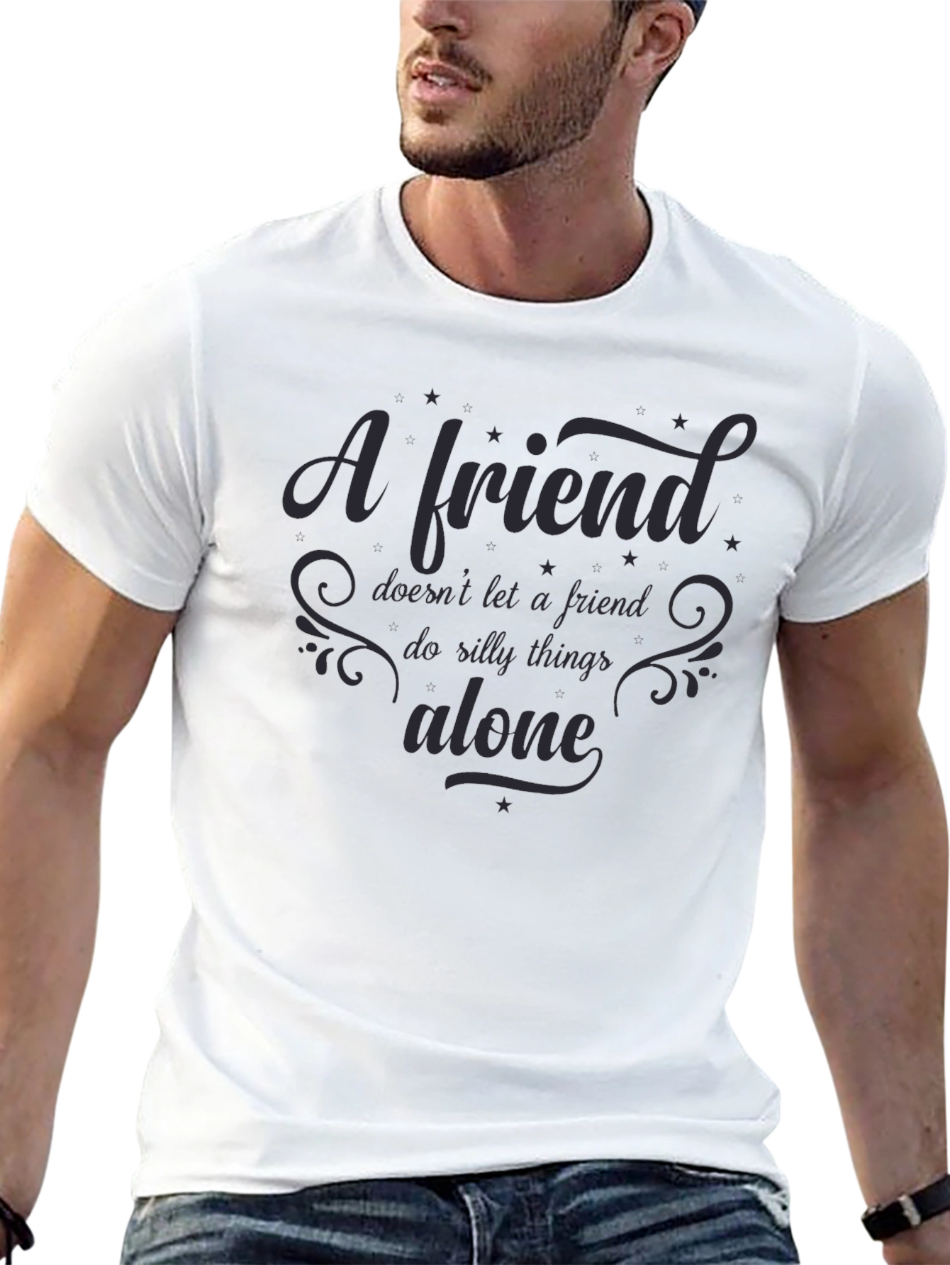 Friendship Quote Black T-Shirt