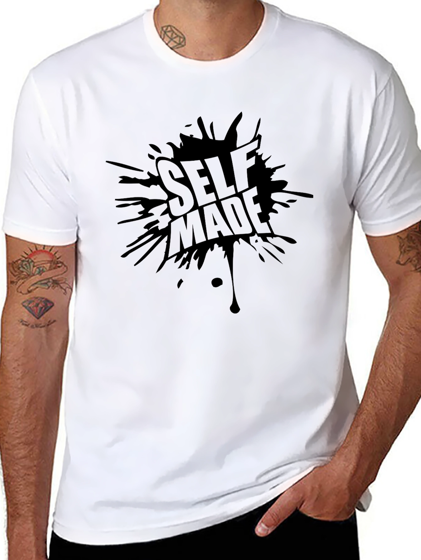Self Made Graphic Black T-Shirt