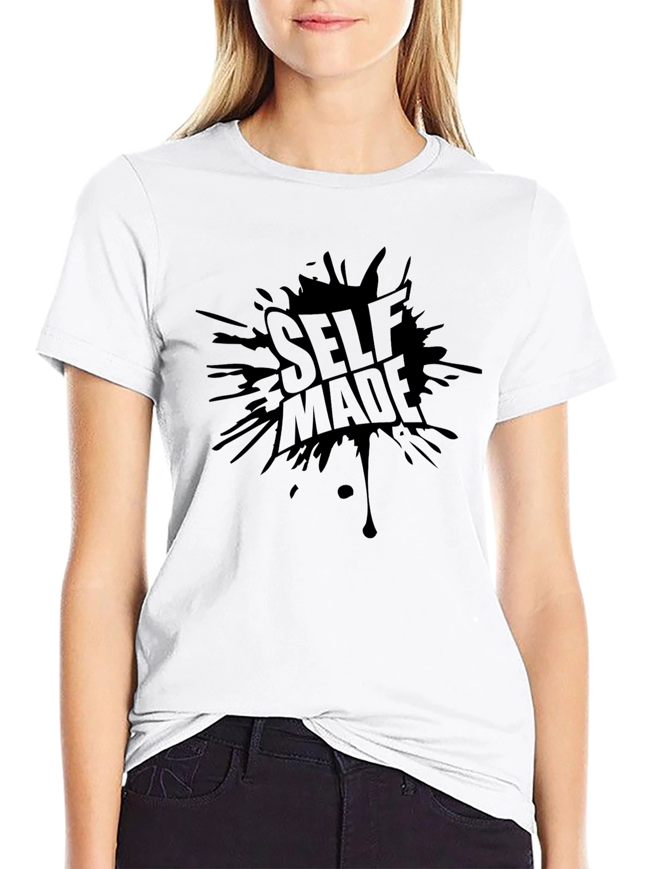 Self Made Graphic Black T-Shirt