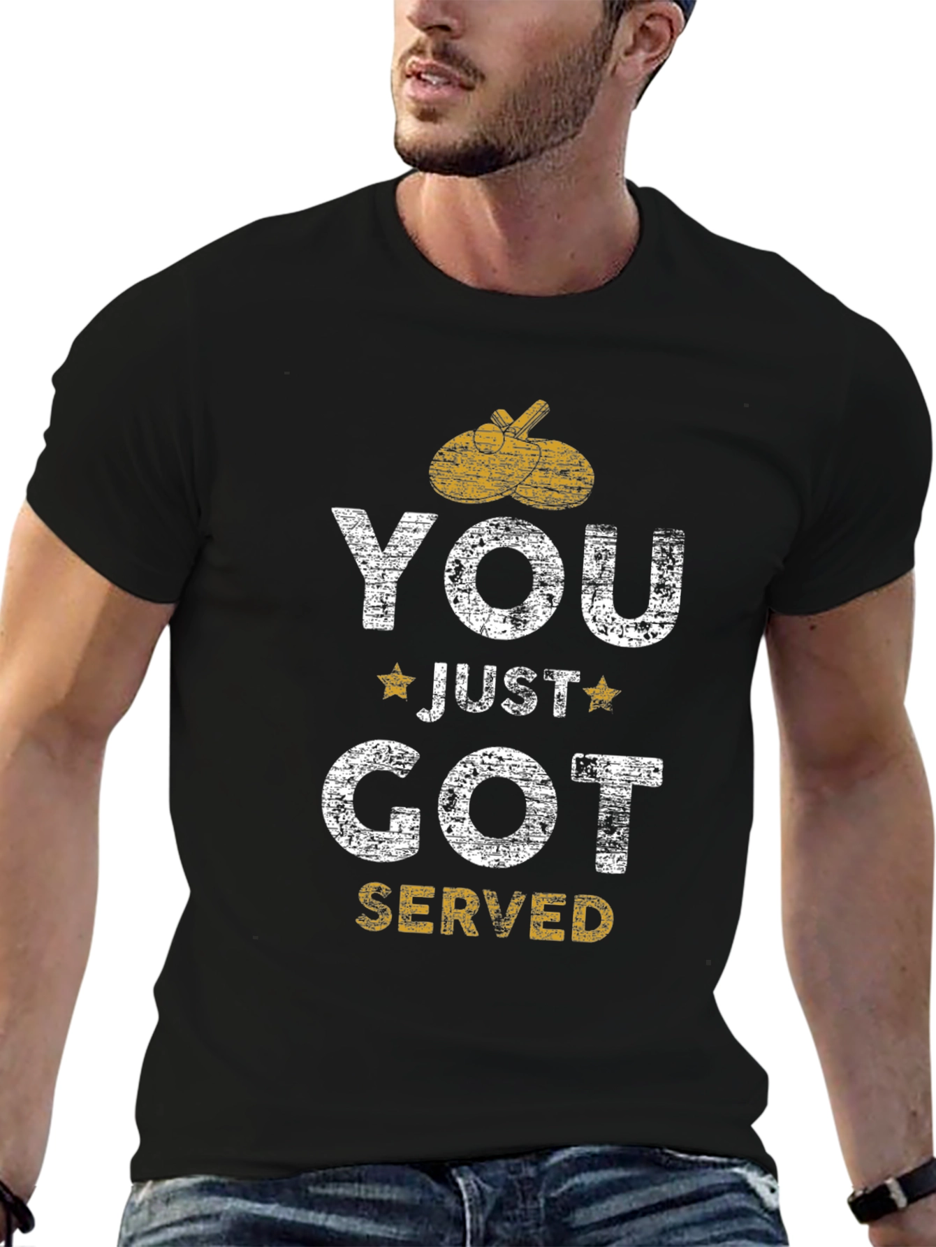 You Just Got Served Black T-Shirt - Table Tennis