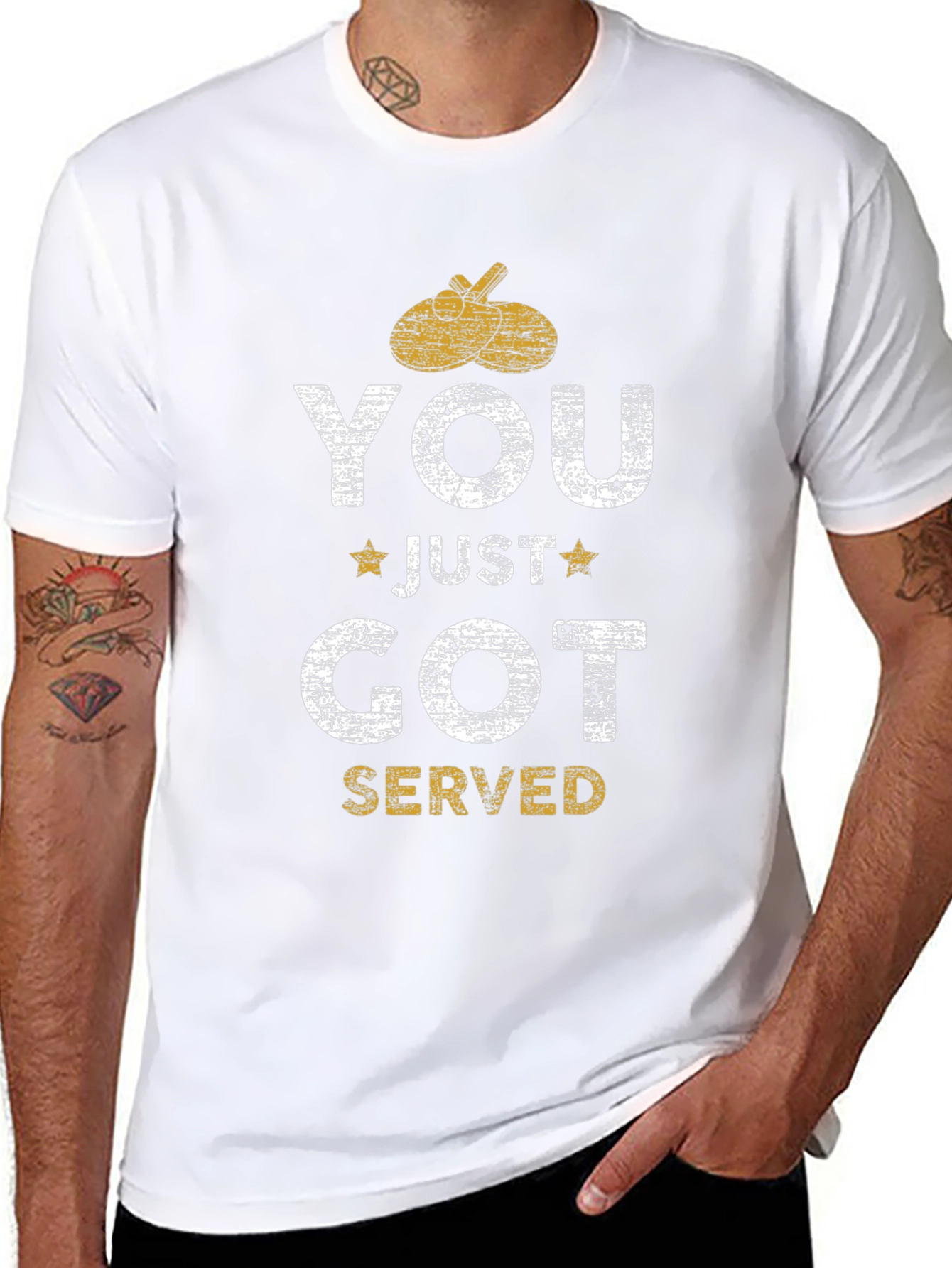 You Just Got Served Black T-Shirt - Table Tennis
