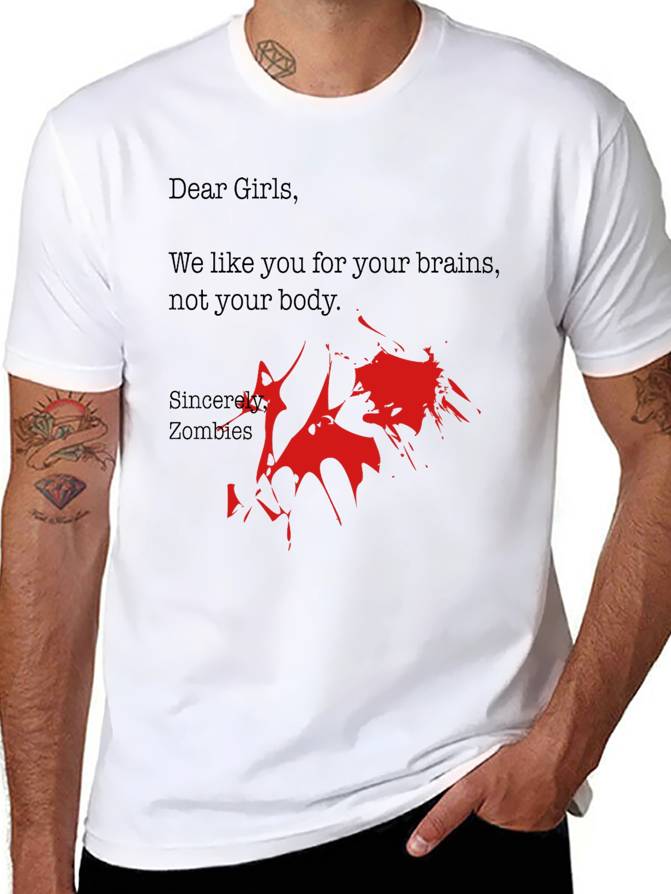 Zombie Brains T-Shirt - Funny Zombie Gift