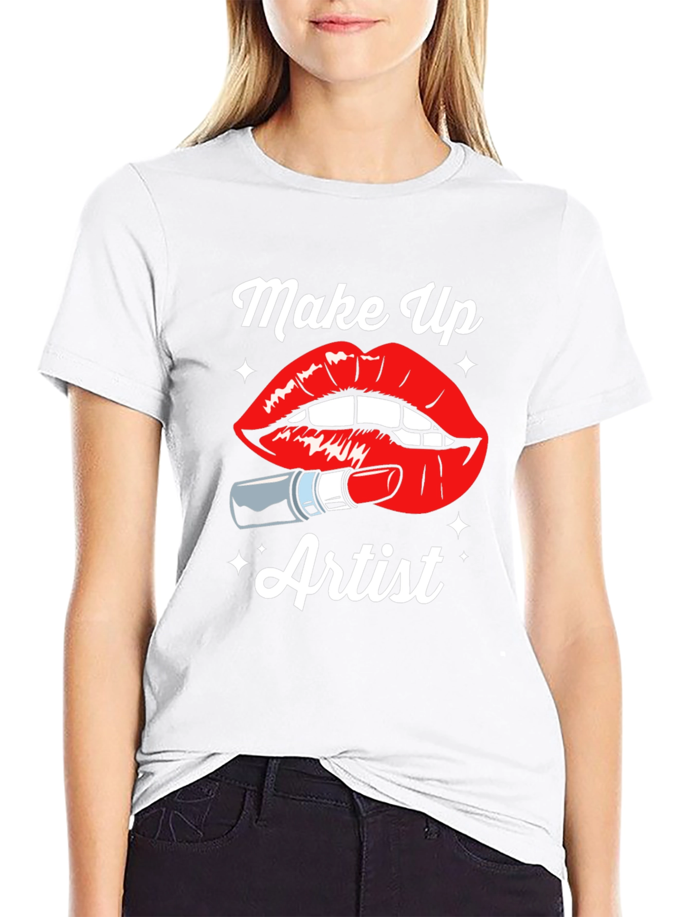 Makeup Artist Graphic T-Shirt - Black Cotton Tee