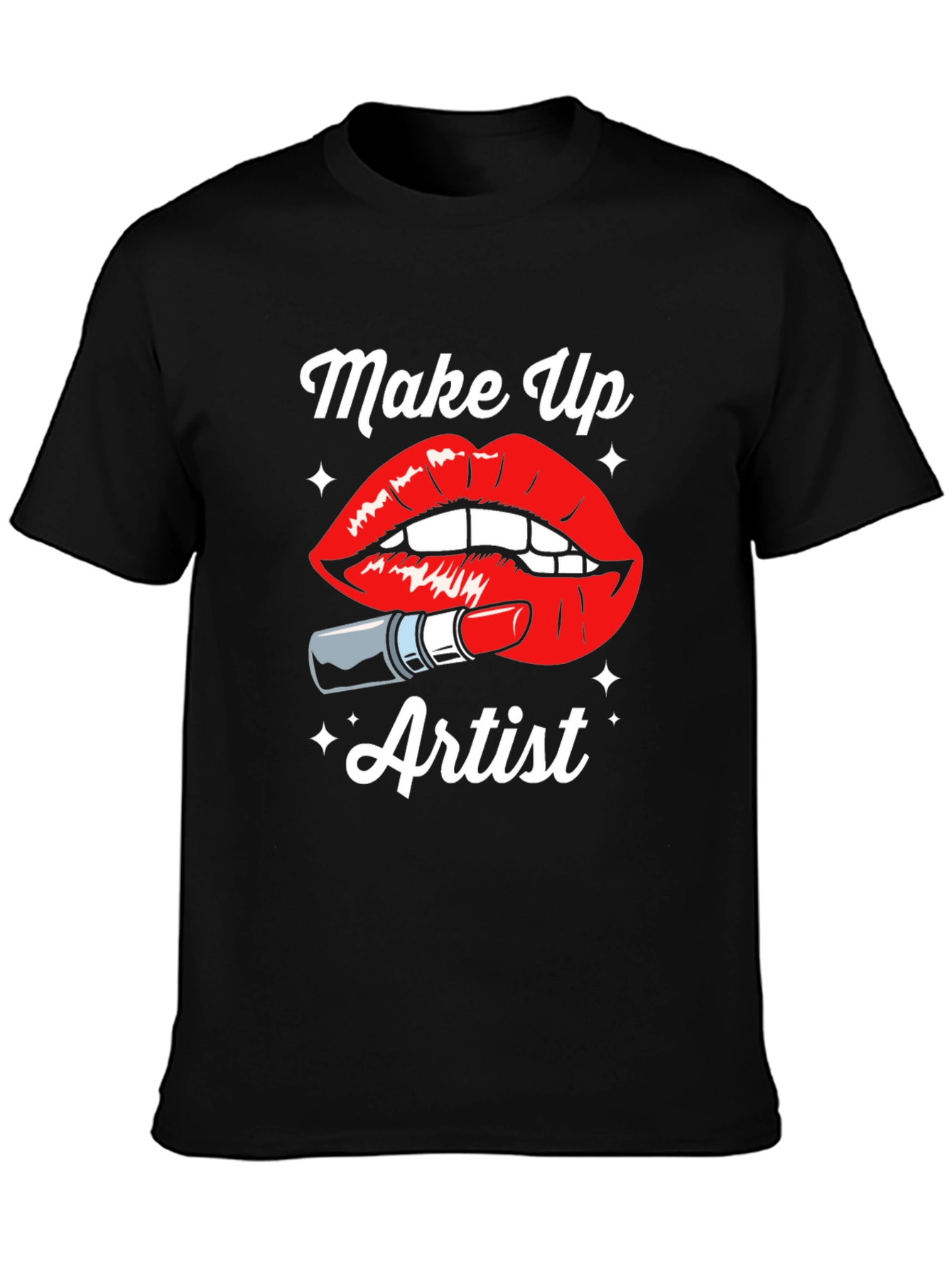 Makeup Artist Graphic T-Shirt - Black Cotton Tee