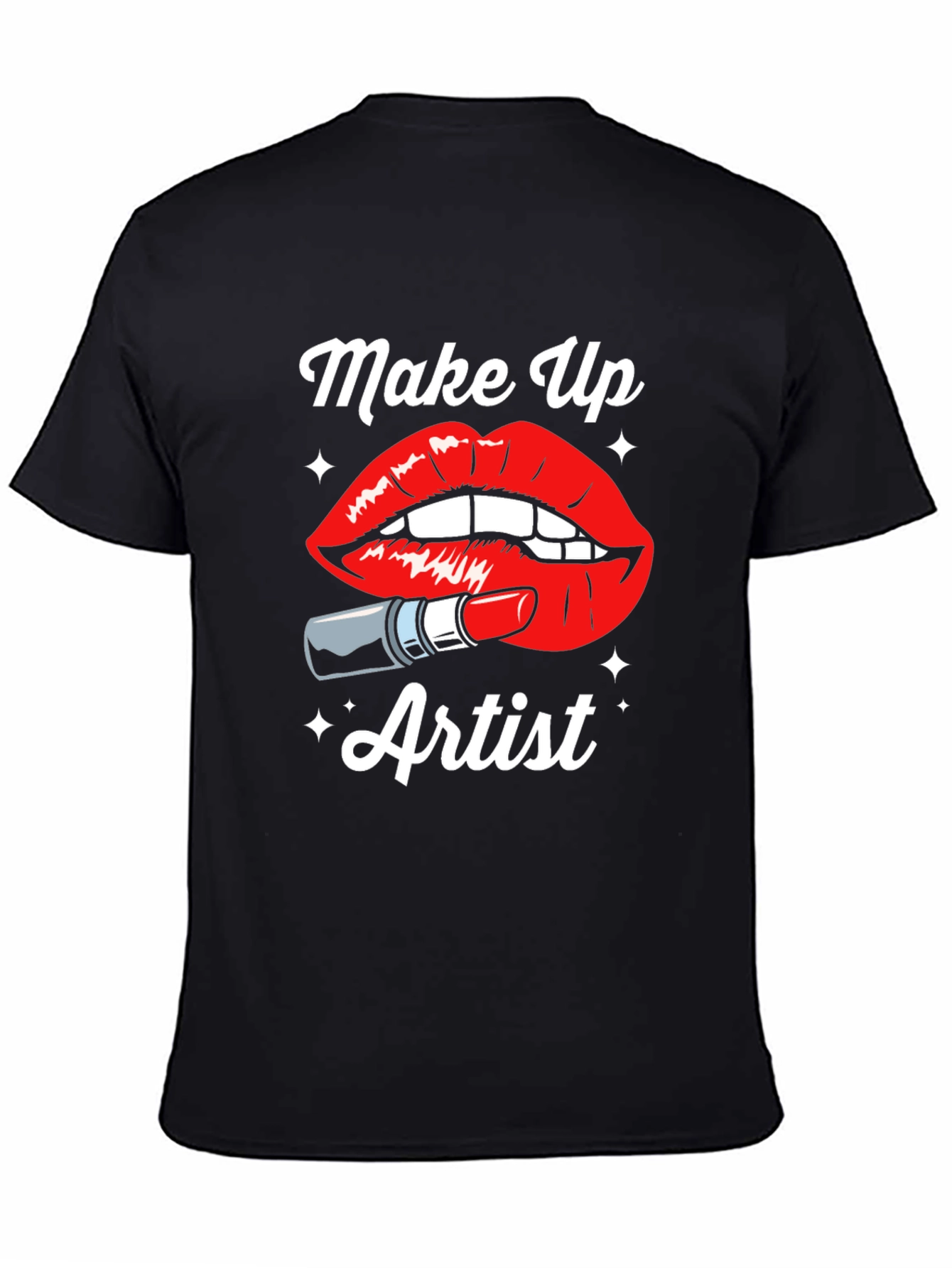 Makeup Artist Graphic T-Shirt - Black Cotton Tee