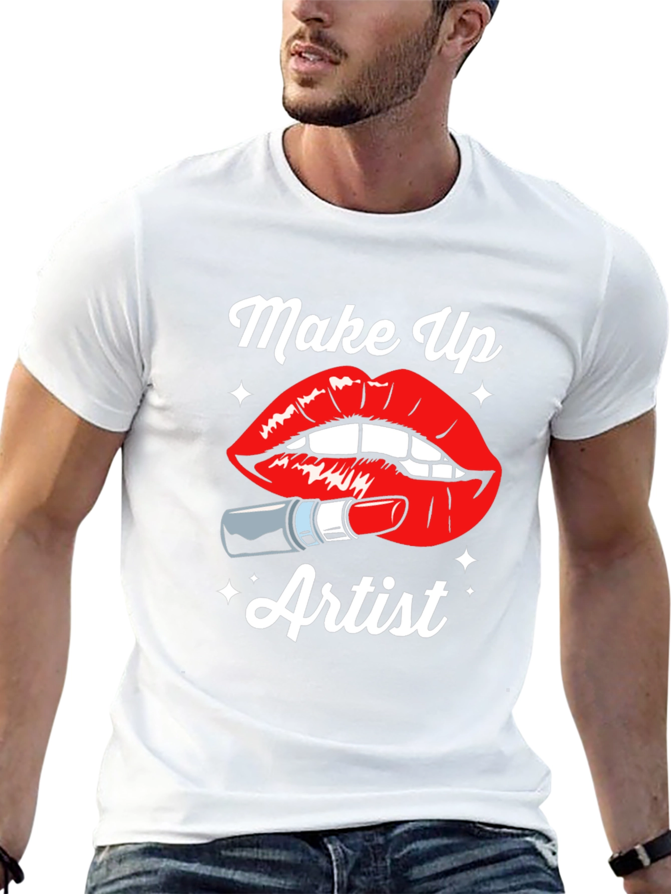 Makeup Artist Graphic T-Shirt - Black Cotton Tee