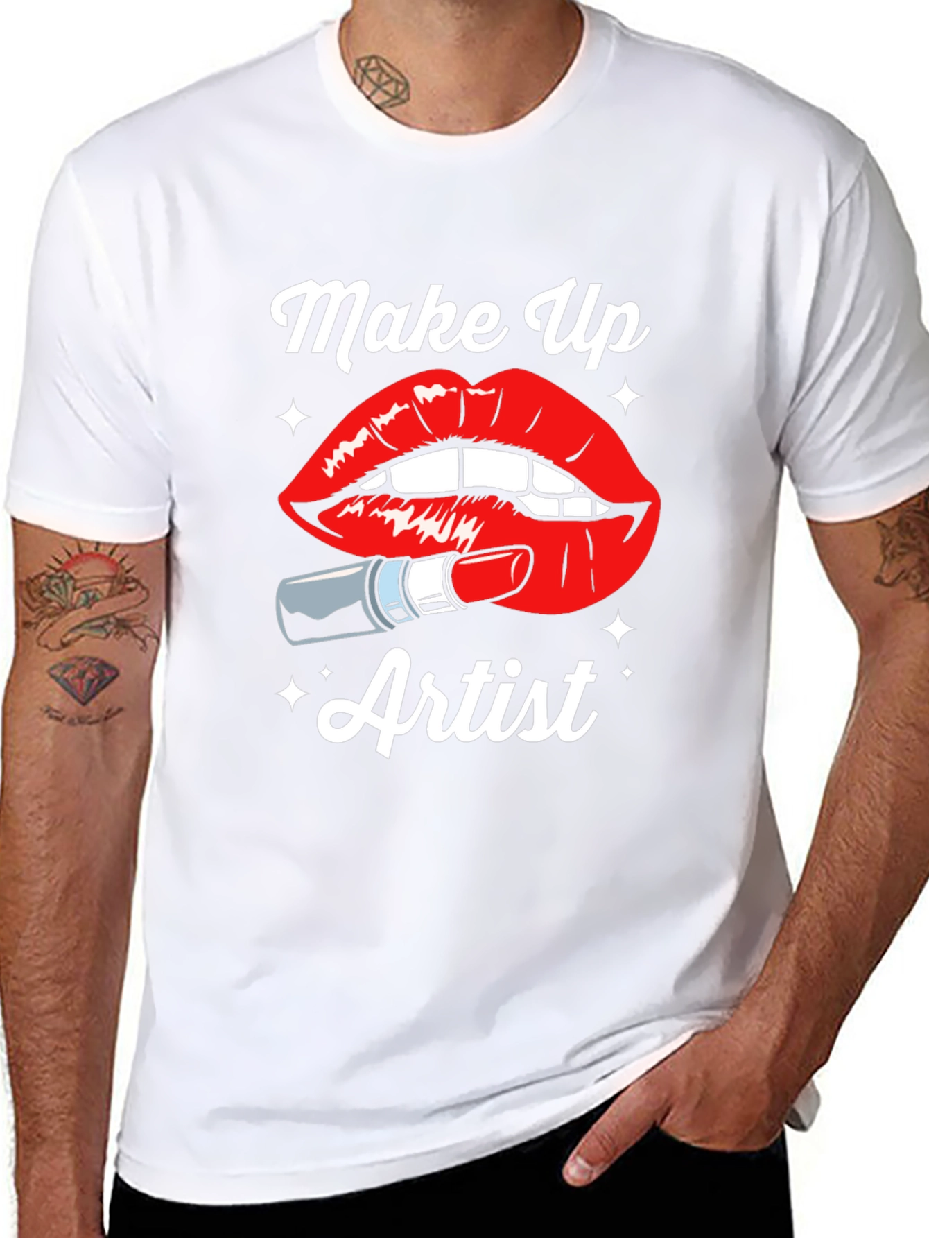Makeup Artist Graphic T-Shirt - Black Cotton Tee