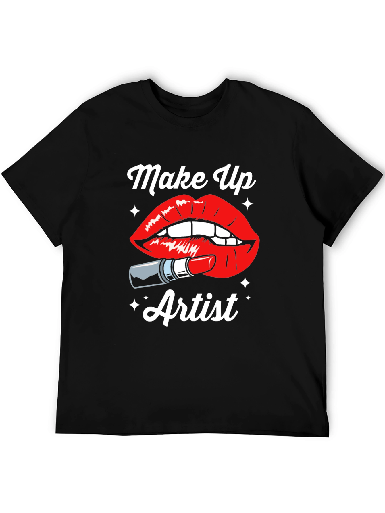 Makeup Artist Graphic T-Shirt - Black Cotton Tee