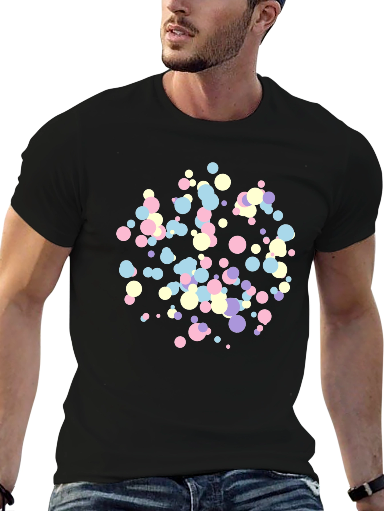 Confetti Dot Black T-Shirt