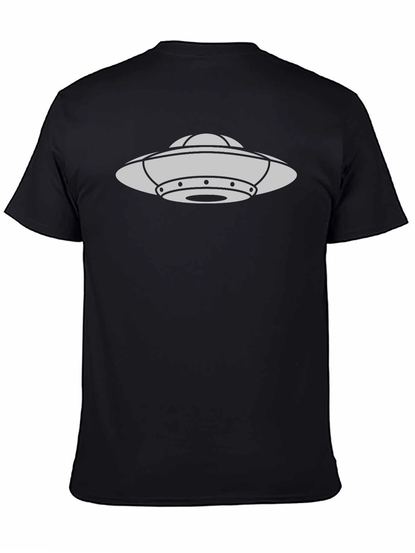 UFO Graphic Black T-Shirt - Extraterrestrial Style
