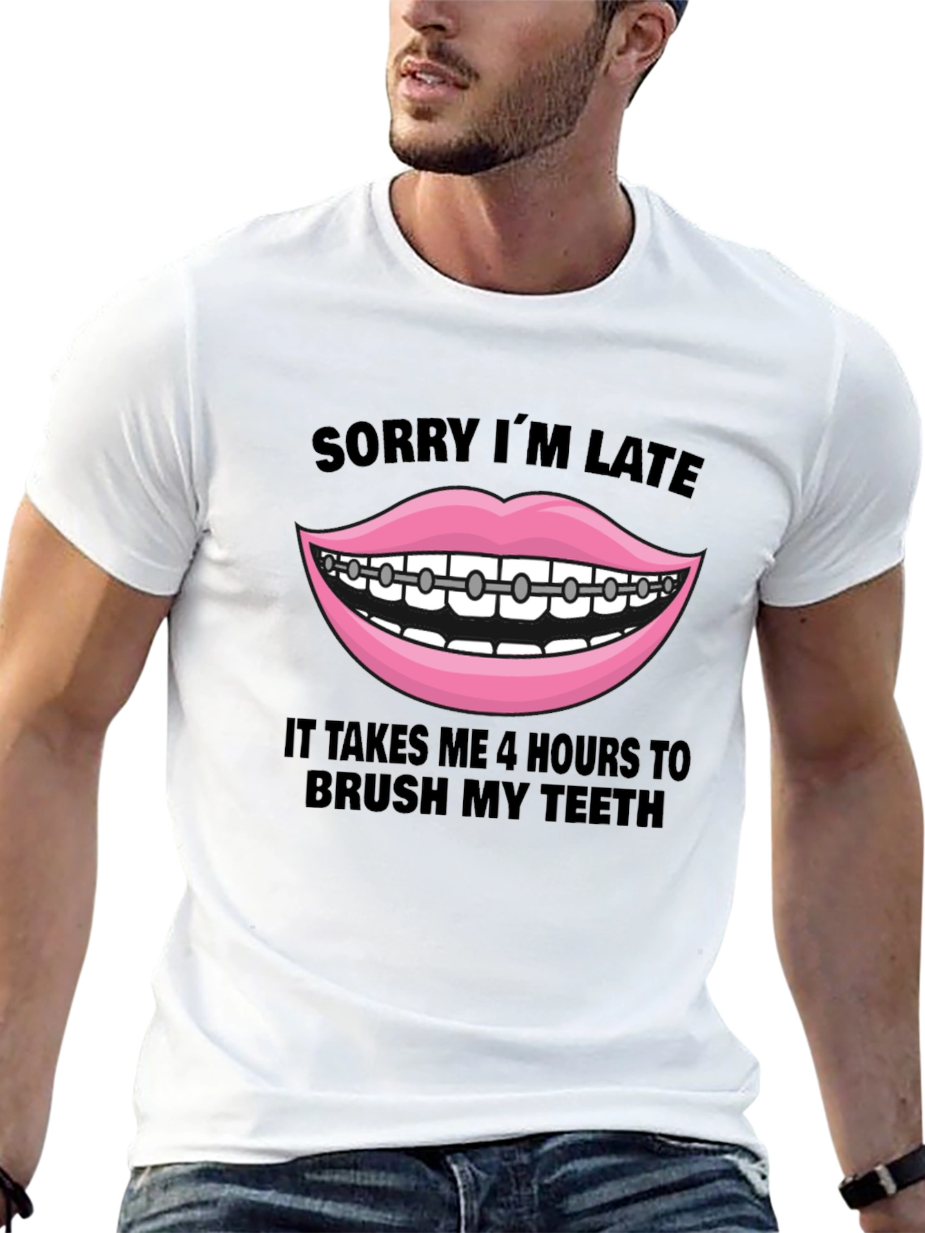 Funny Braces Teeth Graphic Tee