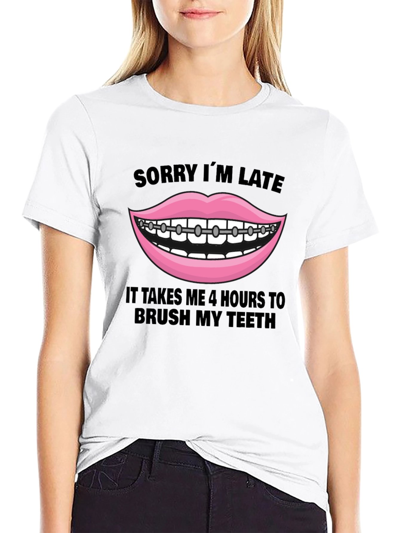 Funny Braces Teeth Graphic Tee
