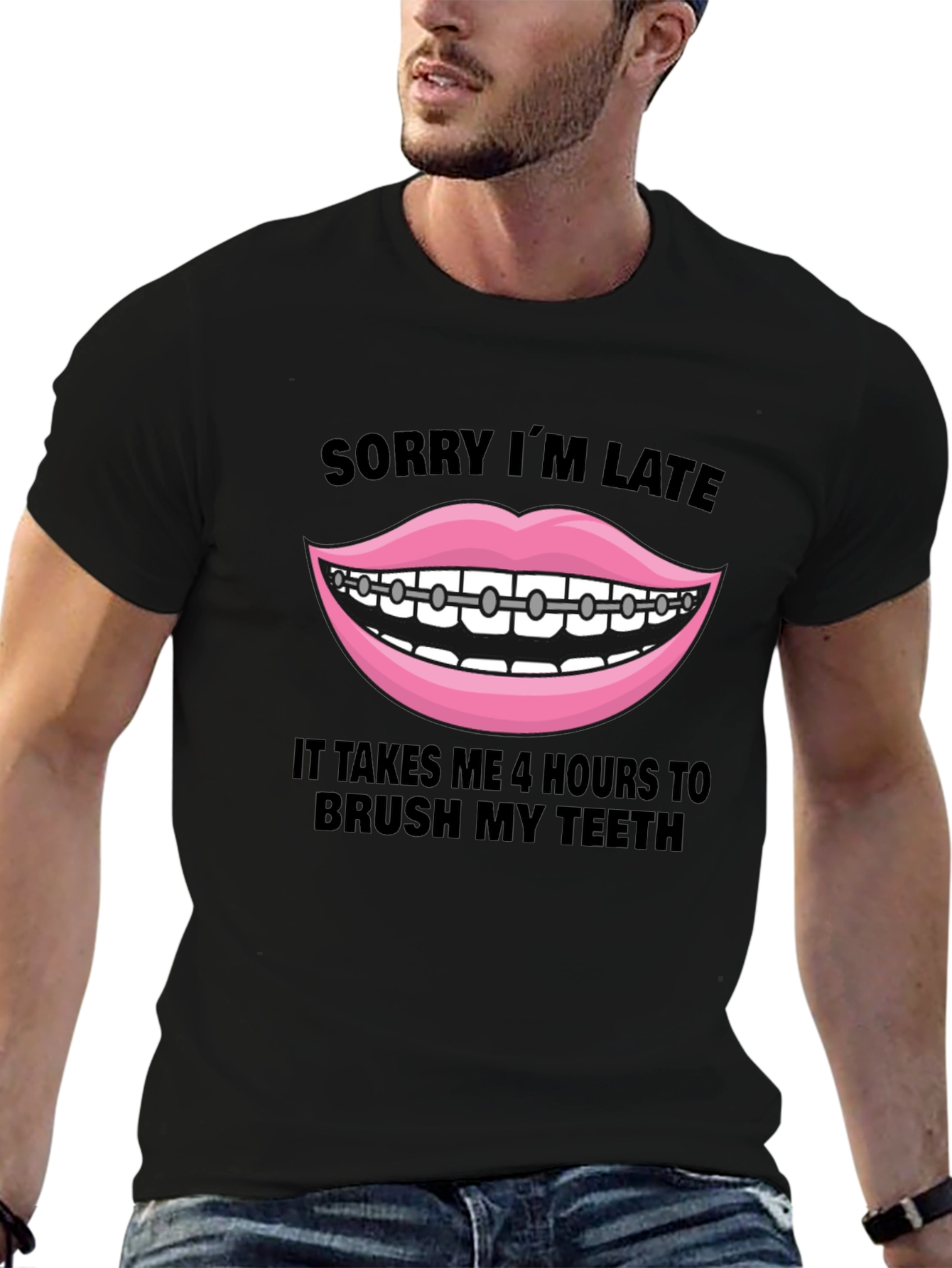 Funny Braces Teeth Graphic Tee