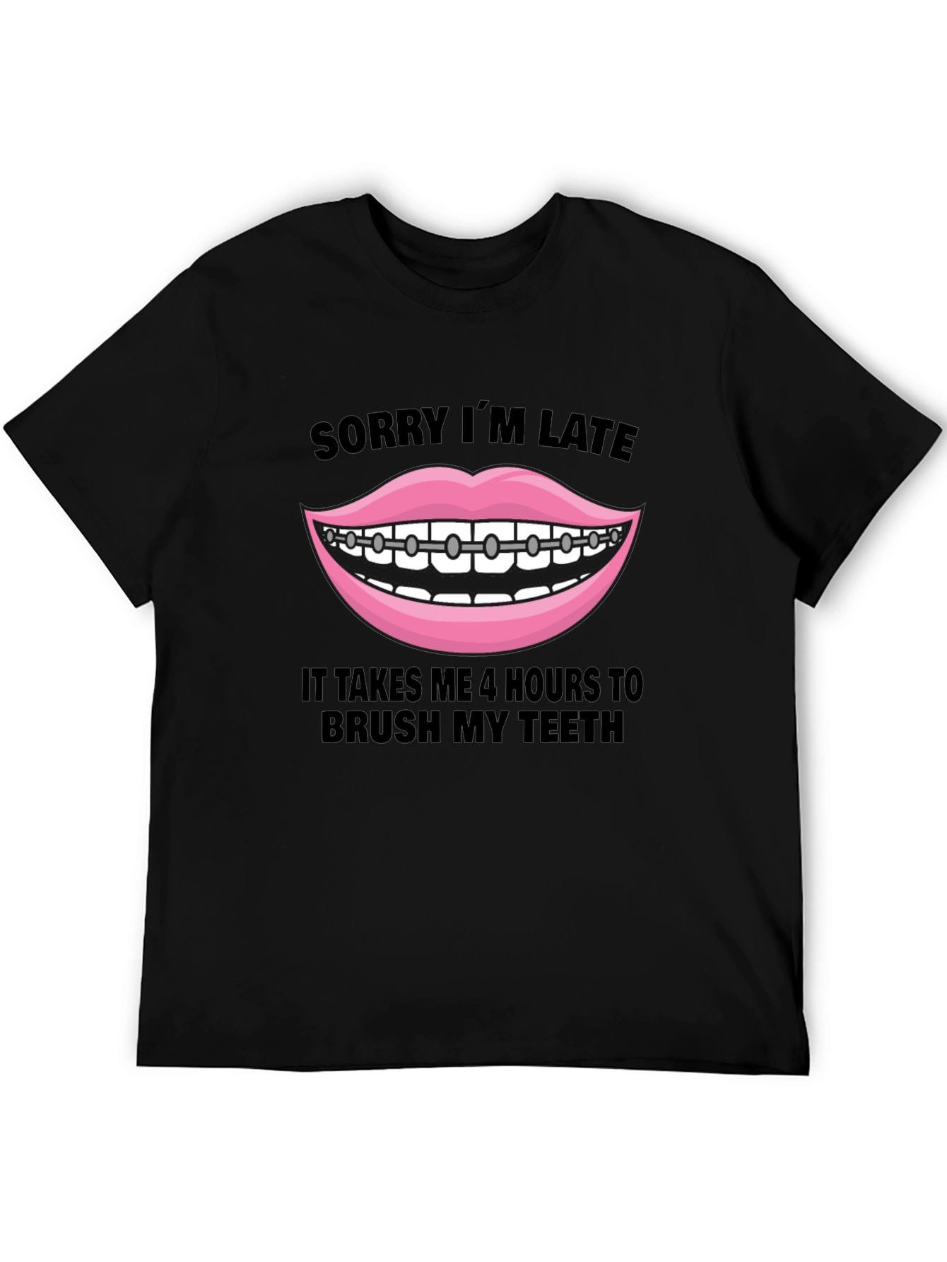 Funny Braces Teeth Graphic Tee