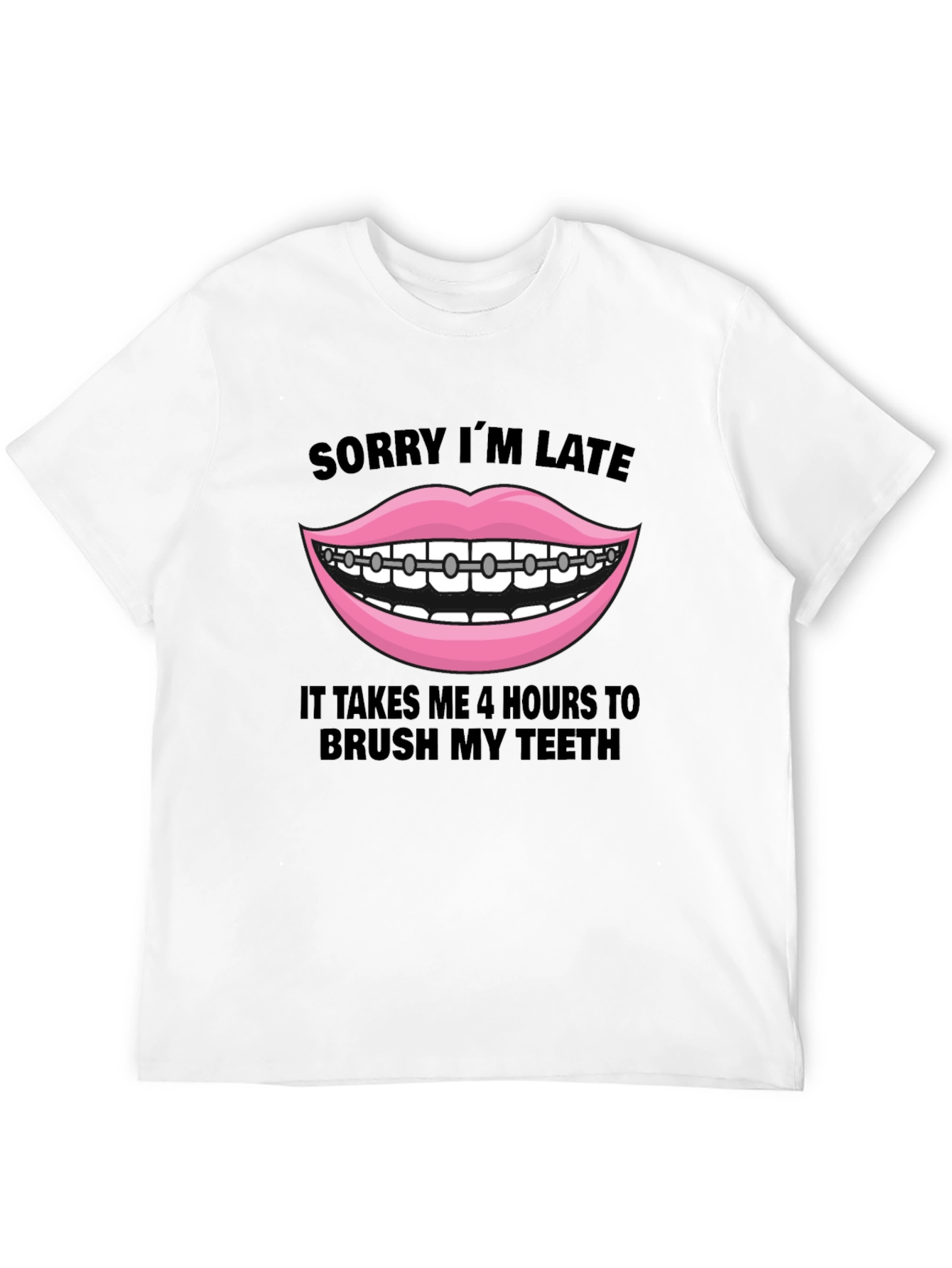 Funny Braces Teeth Graphic Tee