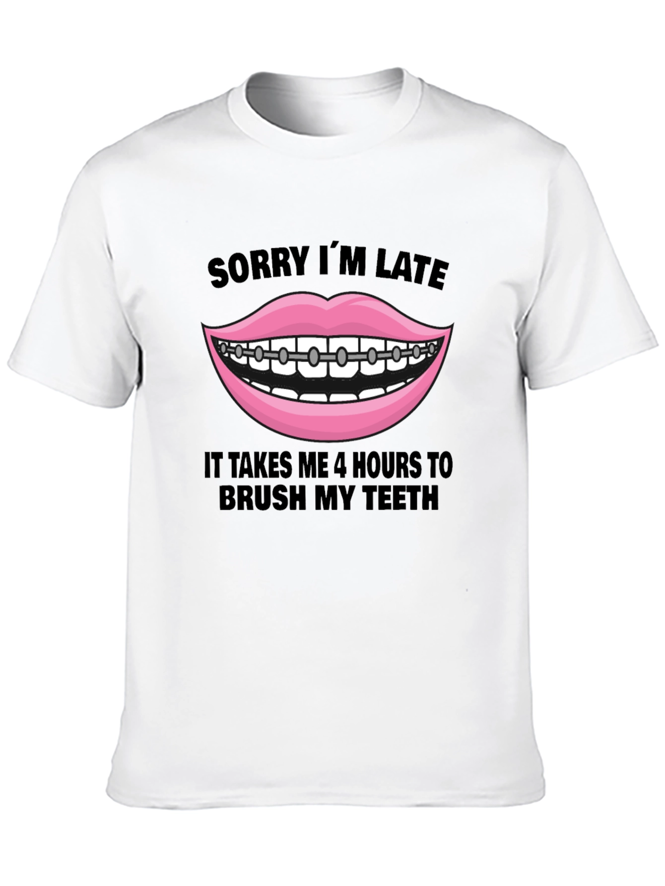 Funny Braces Teeth Graphic Tee
