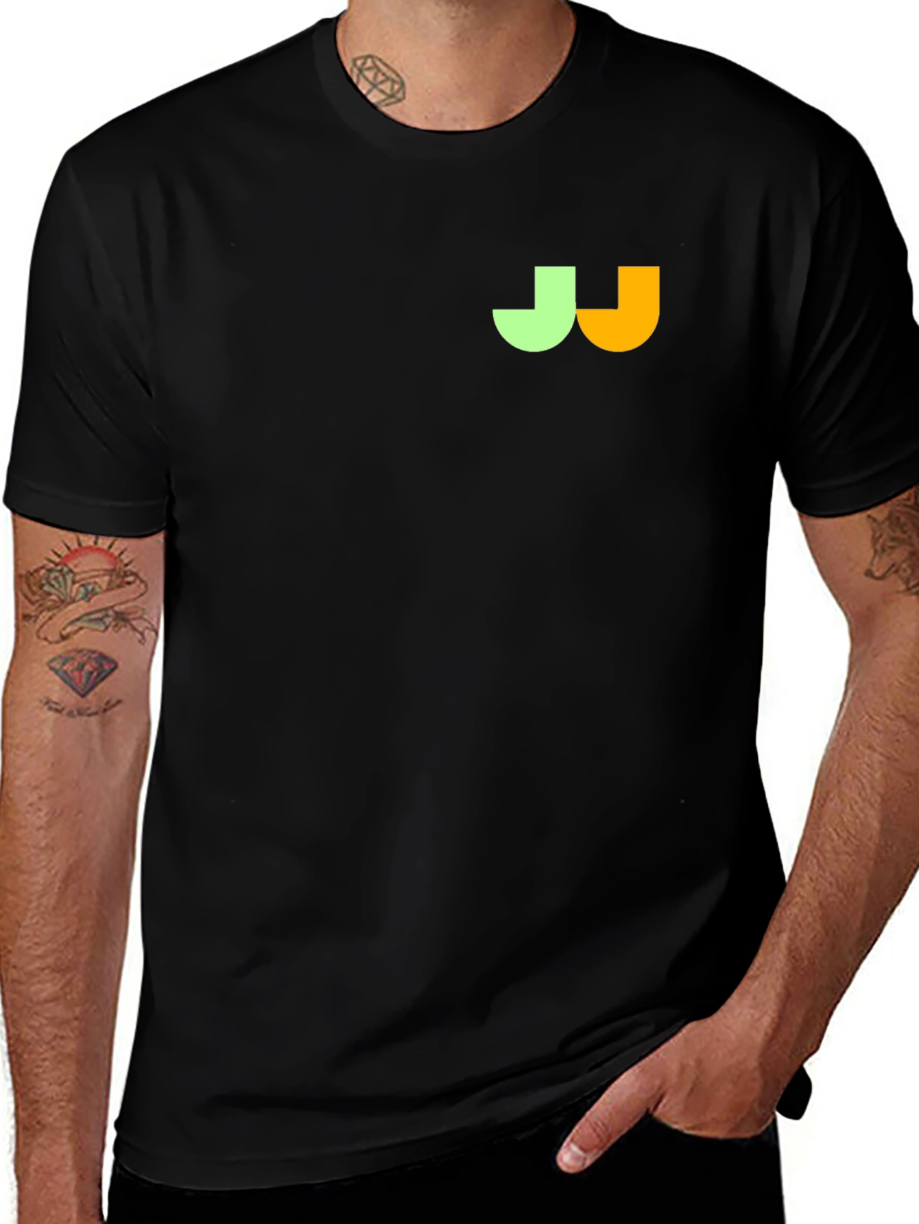 Modern Black T-Shirt with Graphic Logo