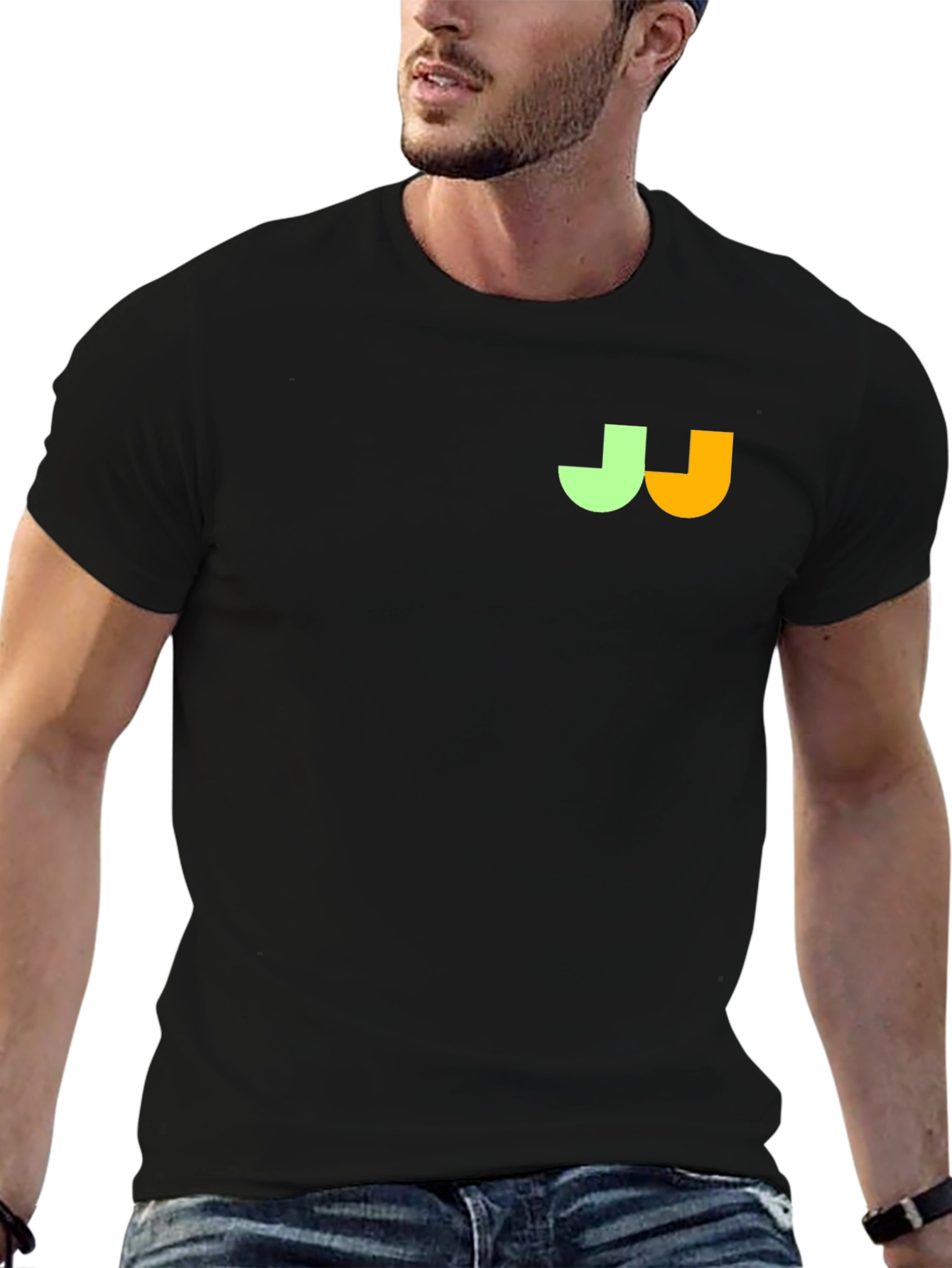 Modern Black T-Shirt with Graphic Logo