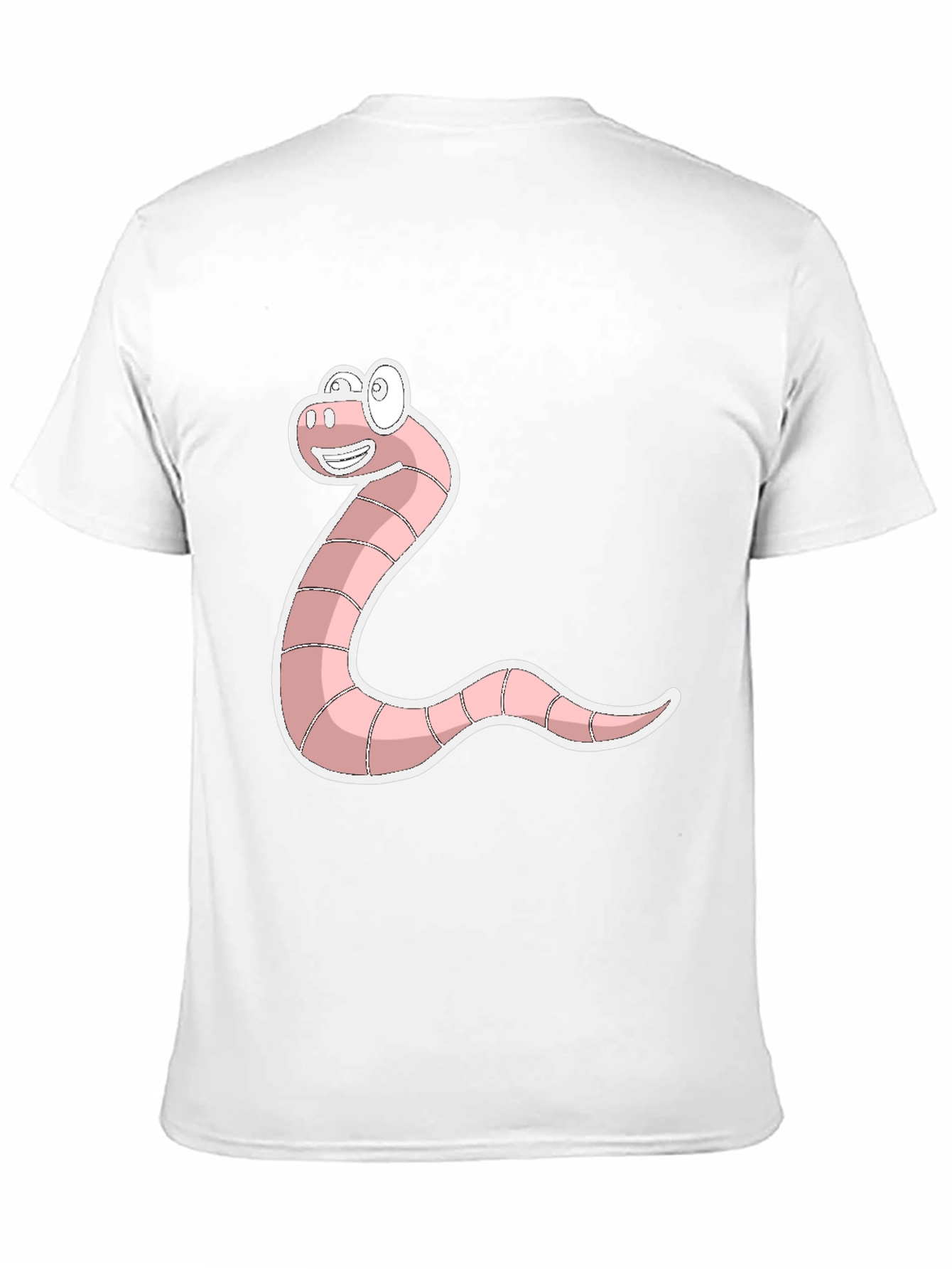 Funny Worm Graphic Tee - Black Cotton T-Shirt