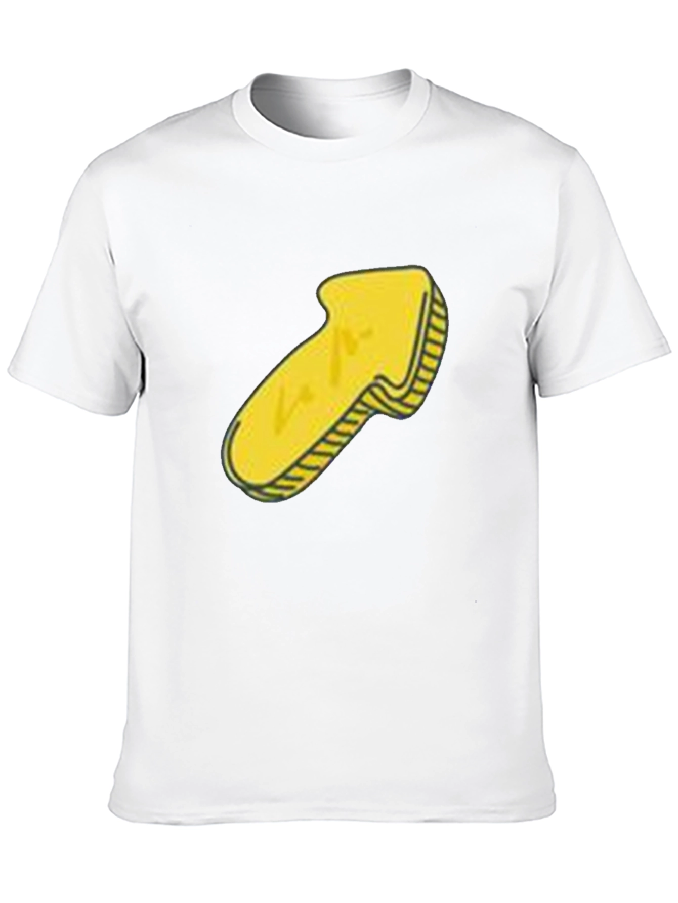 Mens Black T-Shirt with Yellow Arrow Graphic