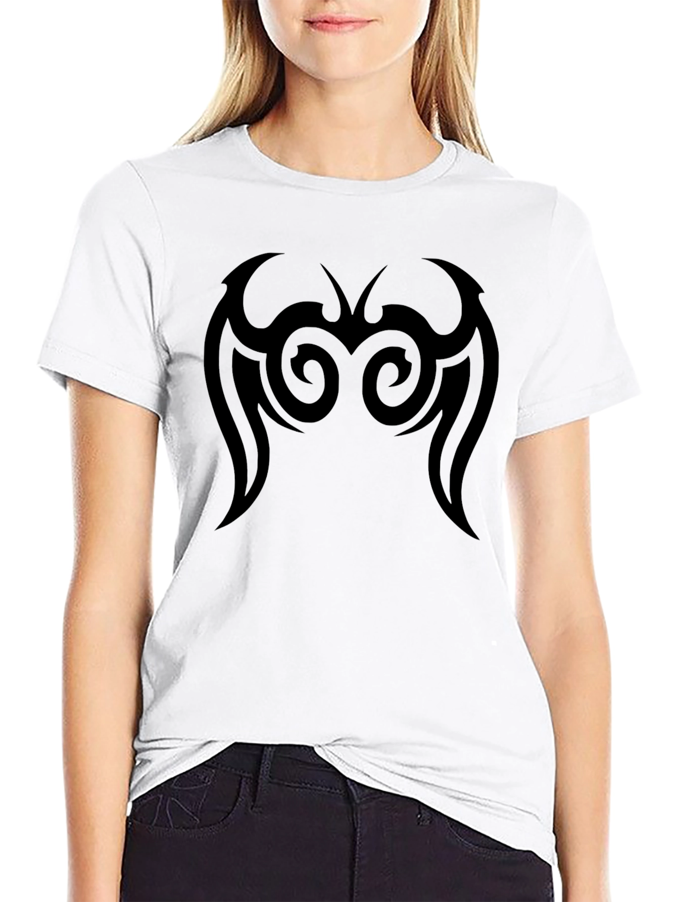 Tribal Design Black T-Shirt