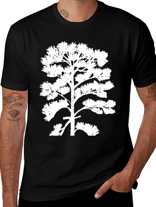 Tree Graphic Tee - Black Cotton T-Shirt