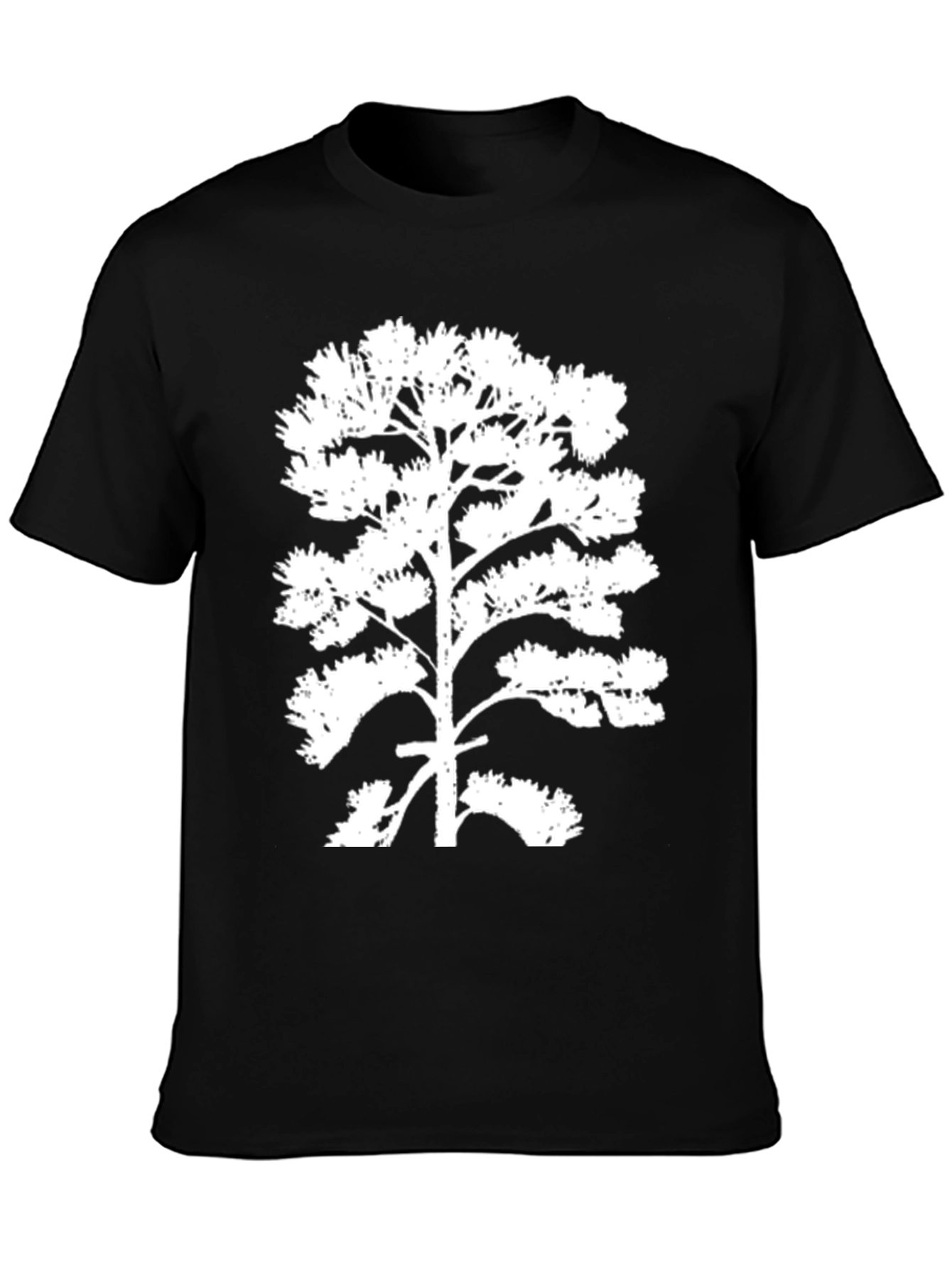 Tree Graphic Tee - Black Cotton T-Shirt