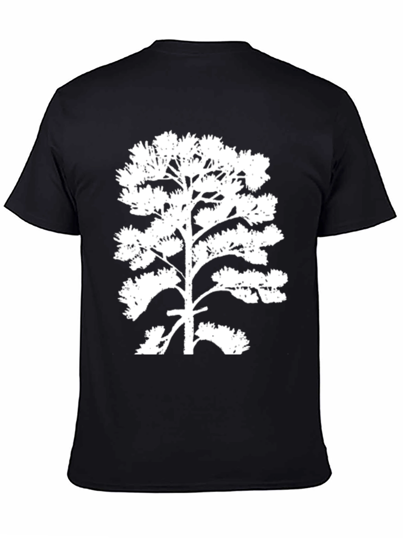 Tree Graphic Tee - Black Cotton T-Shirt