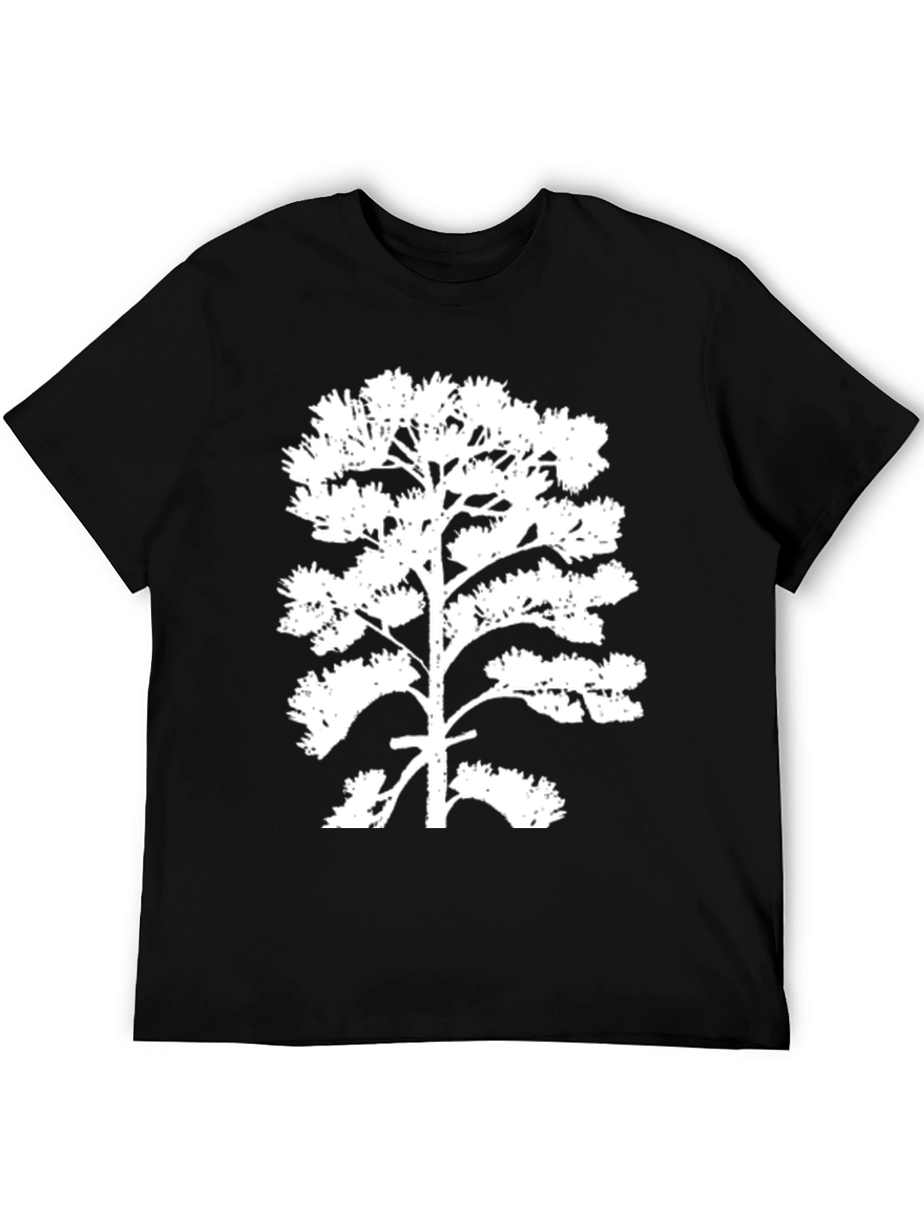 Tree Graphic Tee - Black Cotton T-Shirt