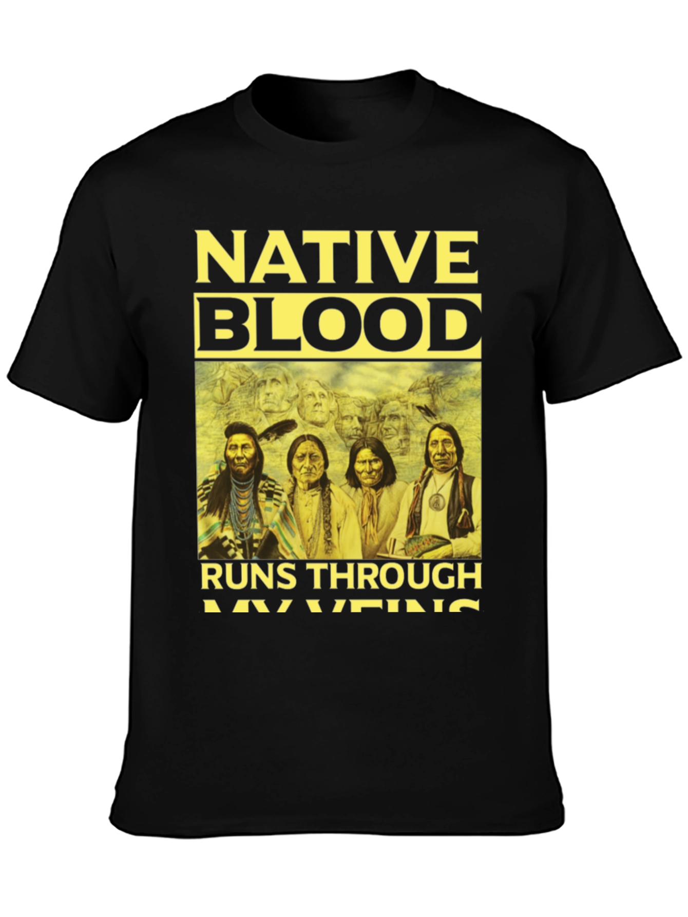 Native Blood Runs Through My Veins Graphic Tee