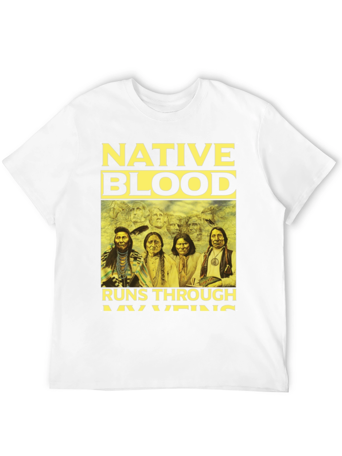 Native Blood Runs Through My Veins Graphic Tee