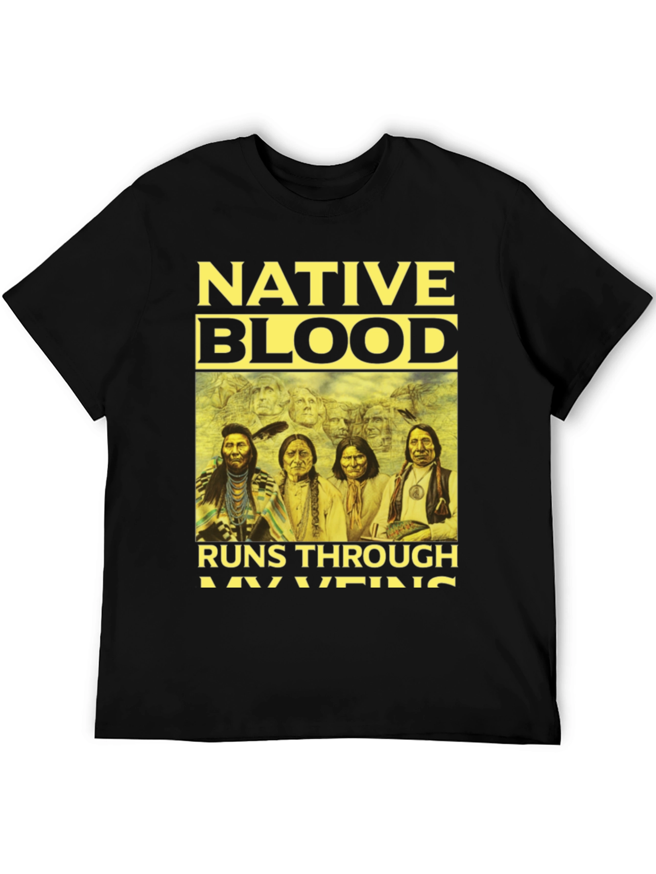 Native Blood Runs Through My Veins Graphic Tee