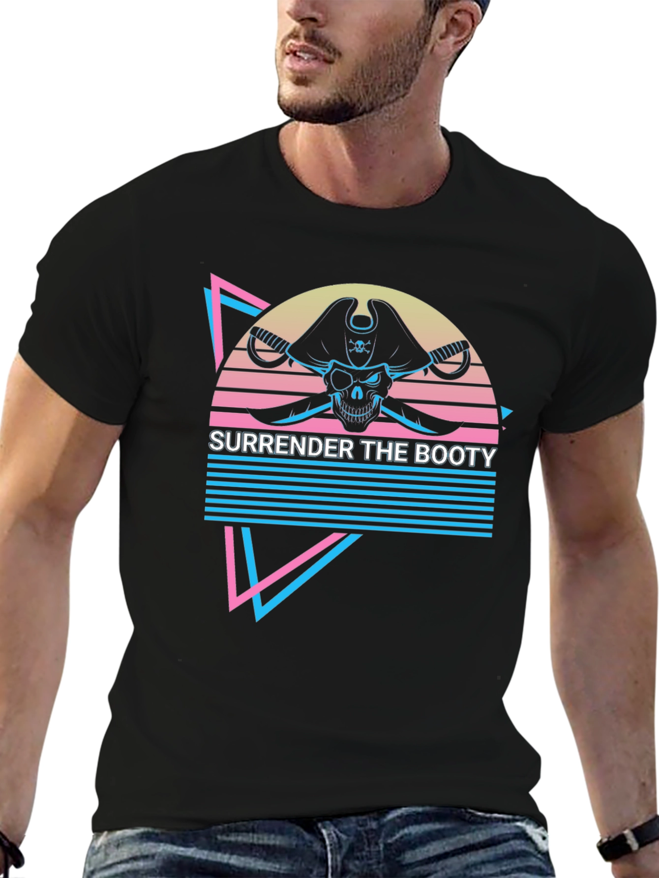 Surrender the Booty Retro Pirate T-Shirt